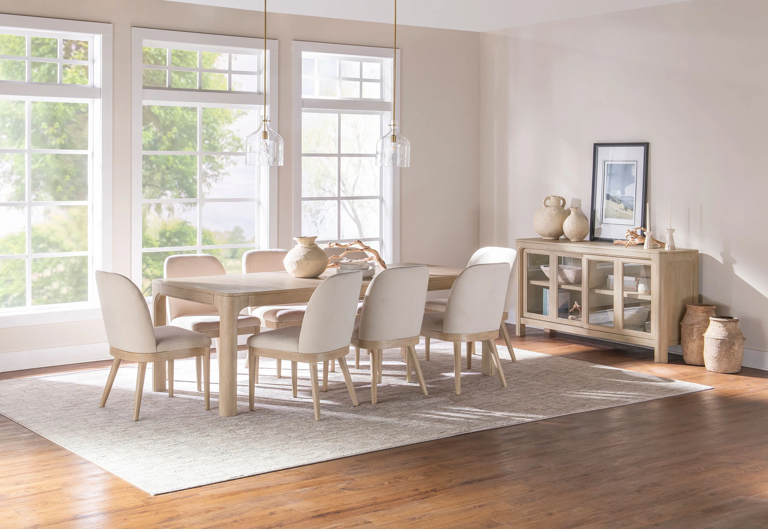 Solano Upholstered Dining Side Chair, Beige (Set of 2) - Image 12