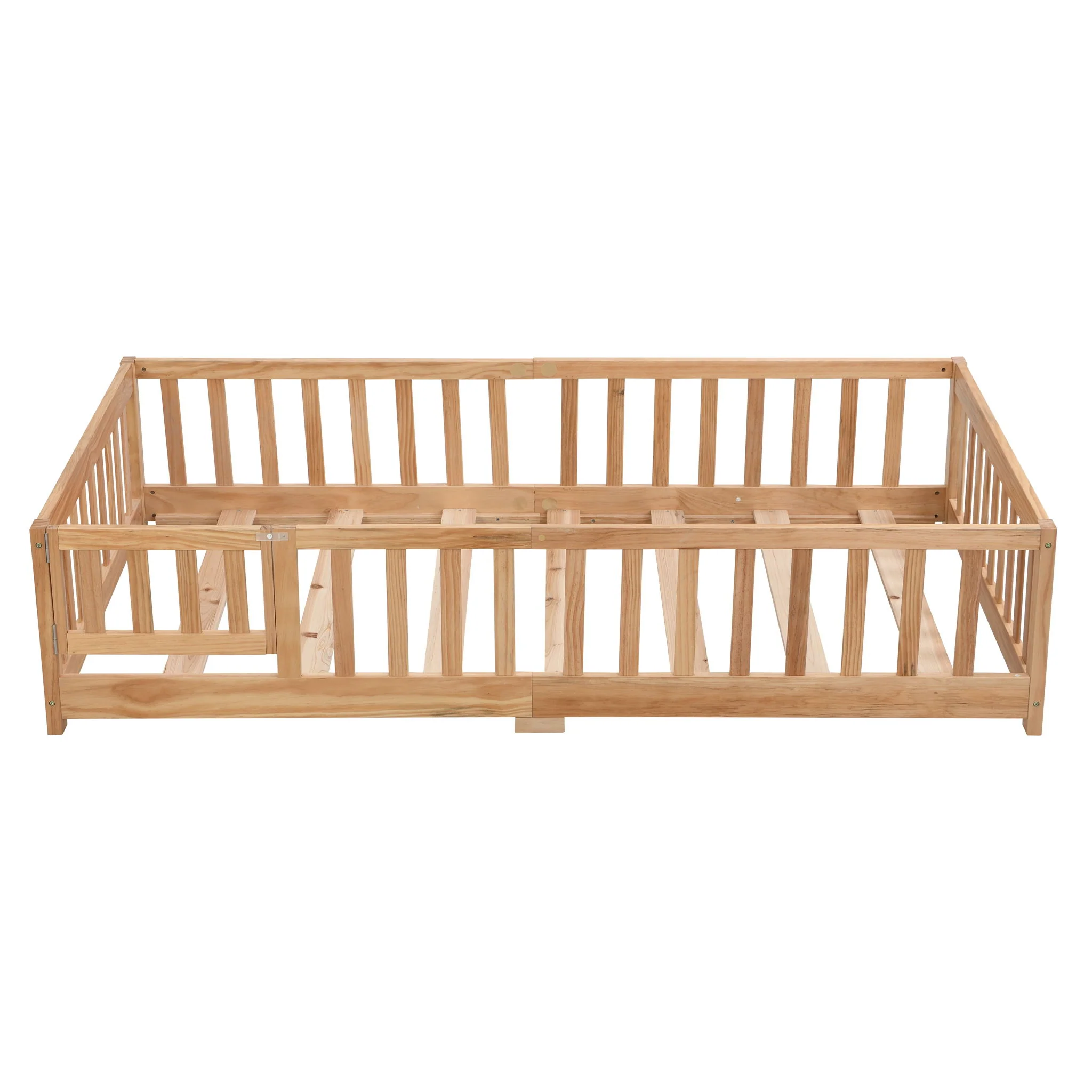 Solid Floor Bed With Door And Fence For Children - Image 13