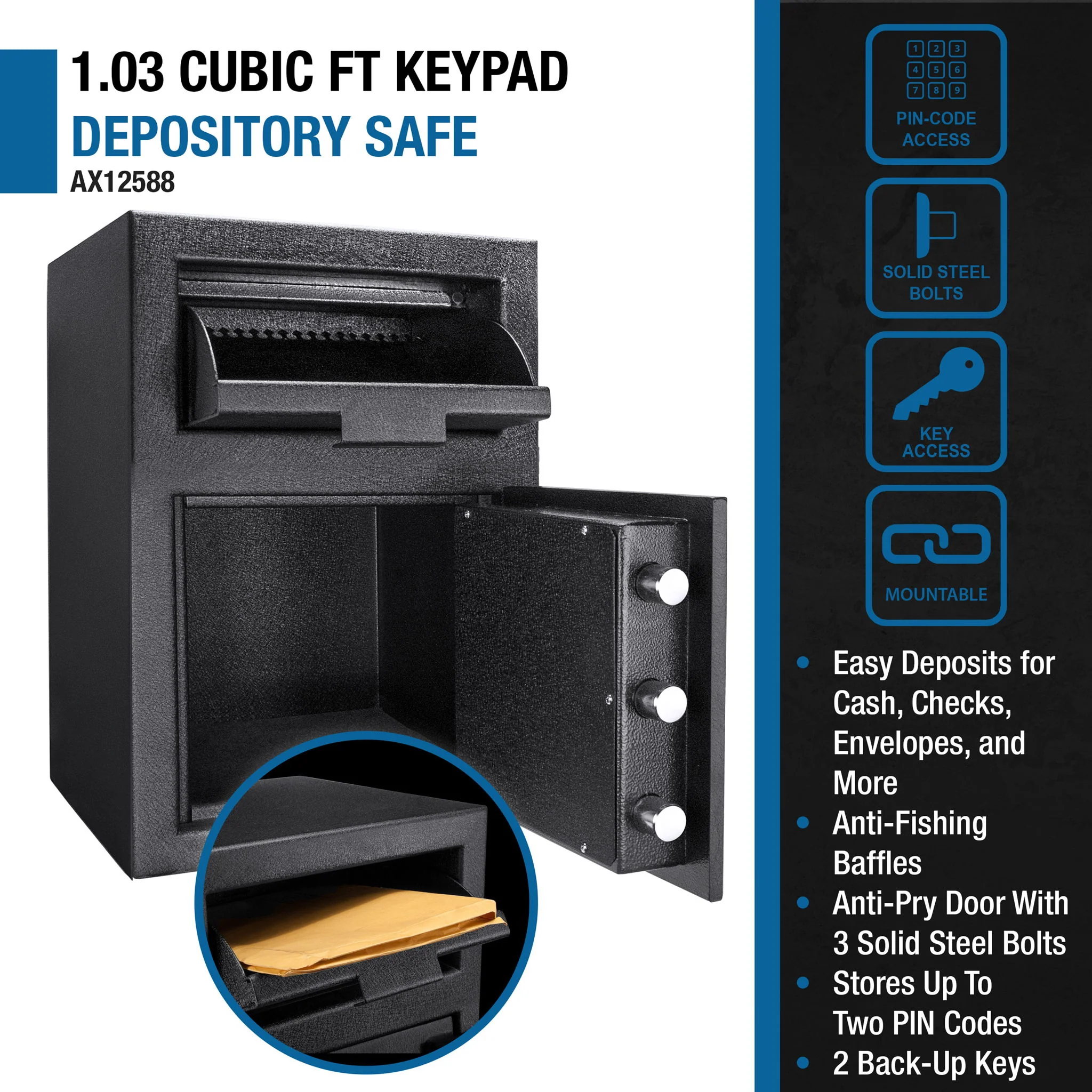 Solid Steel Keypad Depository Safe - Image 13