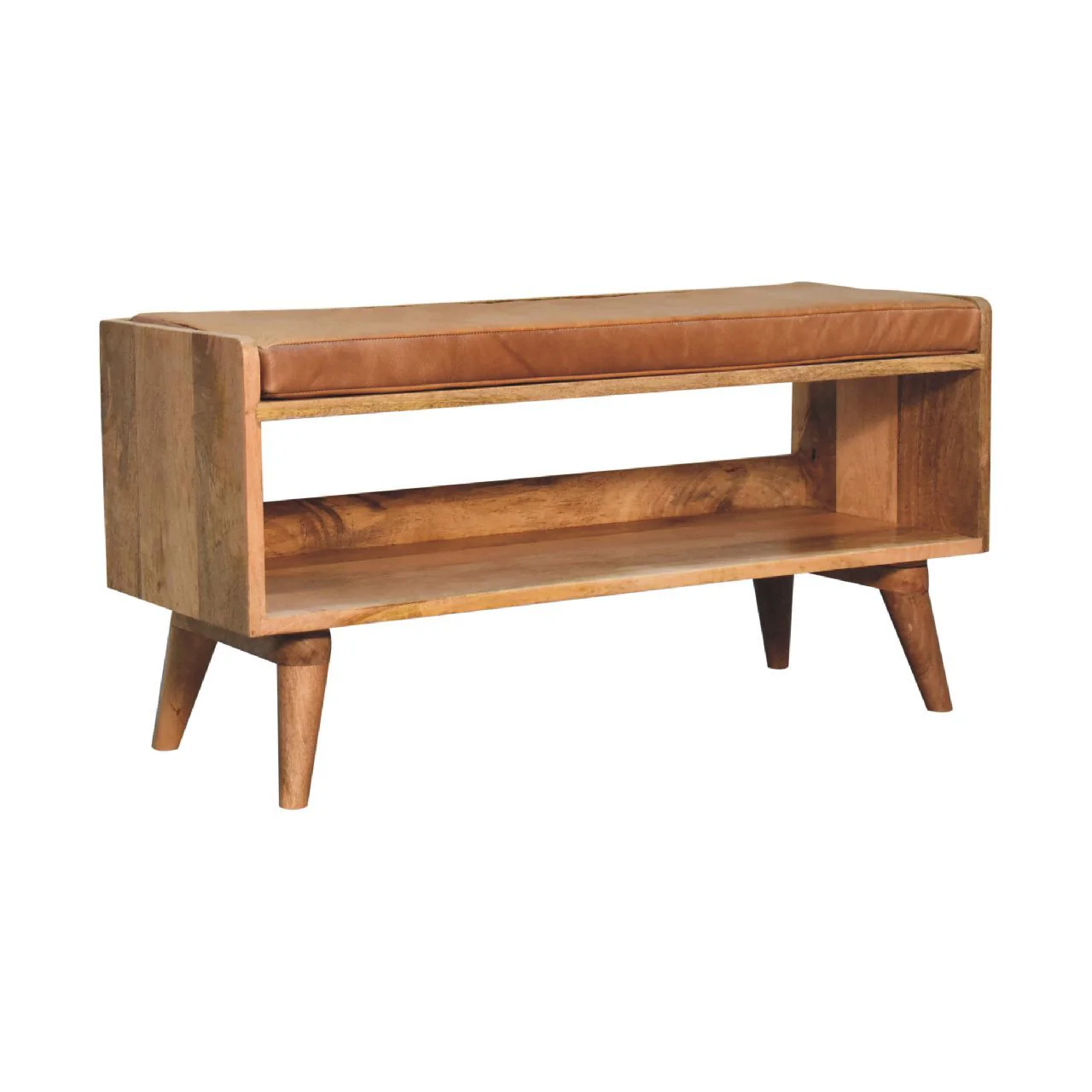 Solid Wood Bench With Upholstered Sea - Image 21