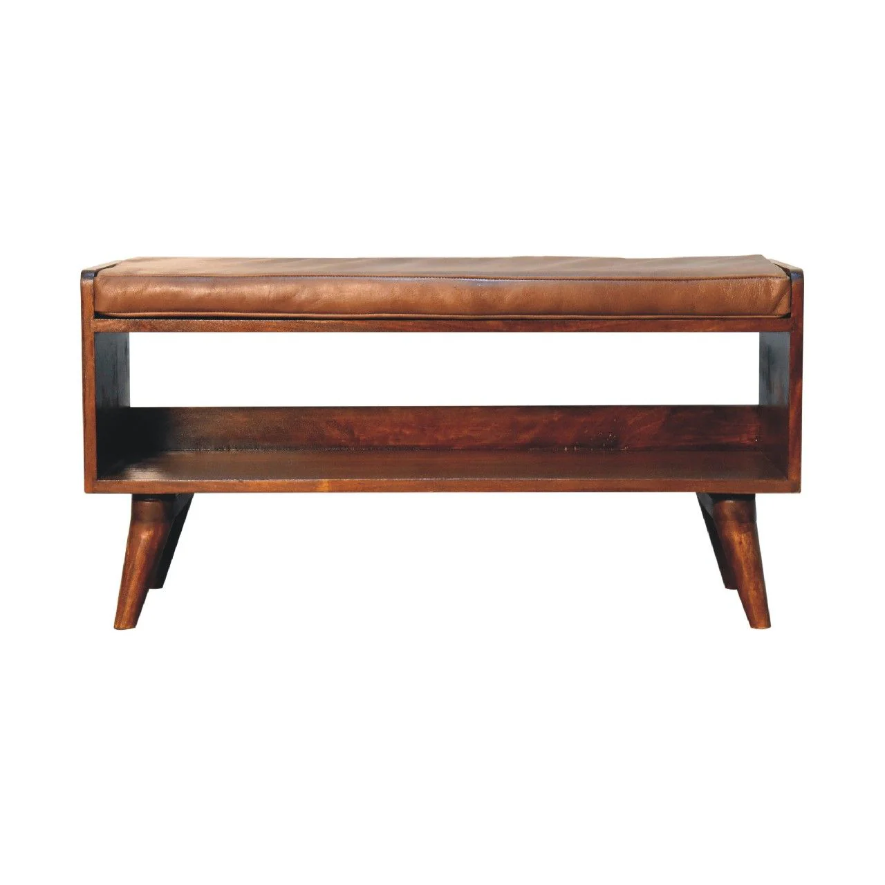 Solid Wood Bench With Upholstered Sea - Image 5