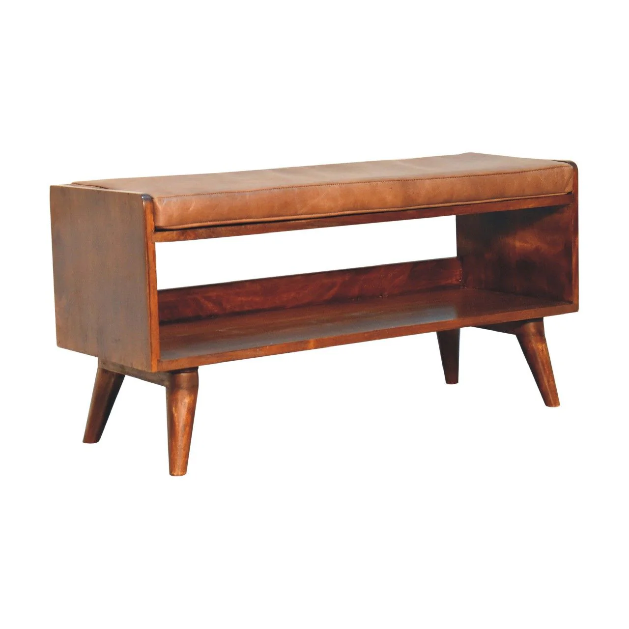 Solid Wood Bench With Upholstered Sea - Image 7