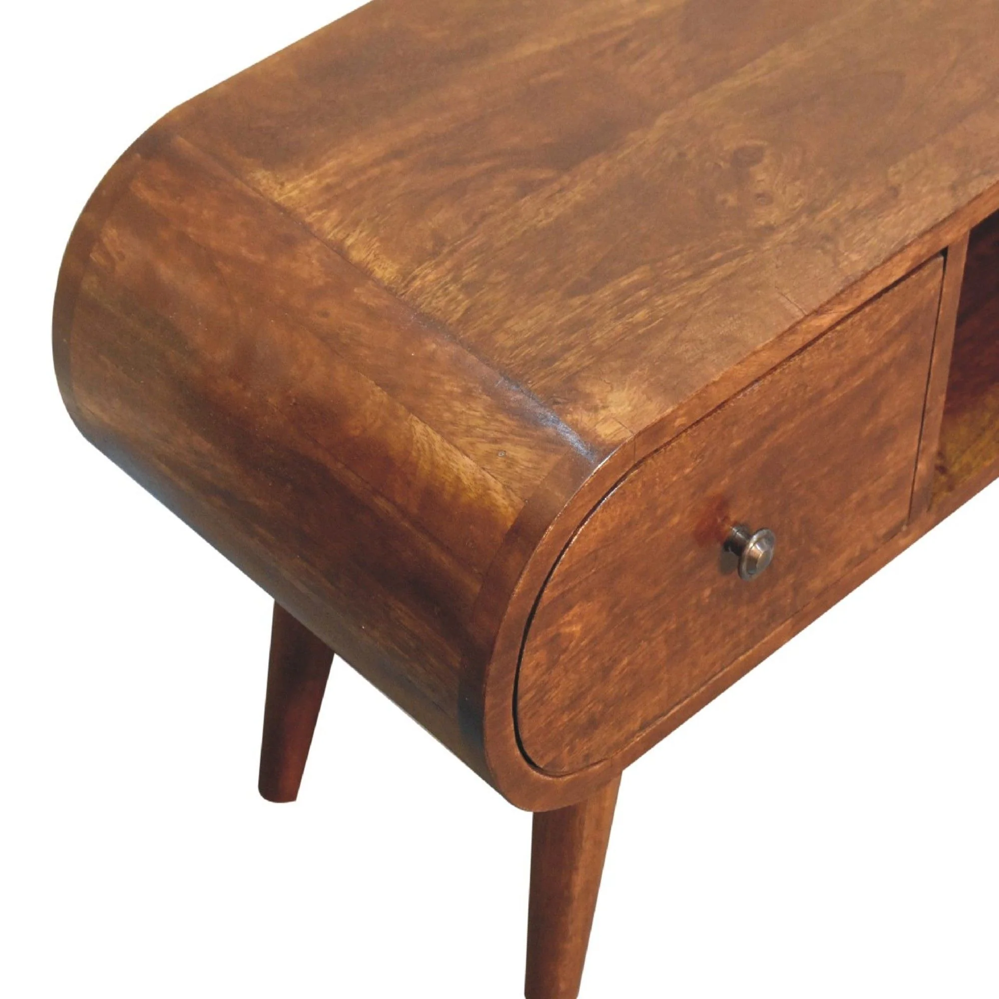 Solid Wood Circular TV Unit - Image 9