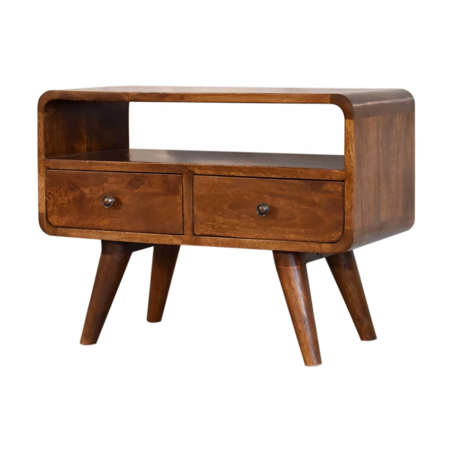 Solid Wood Curved Media Unit - Image 27