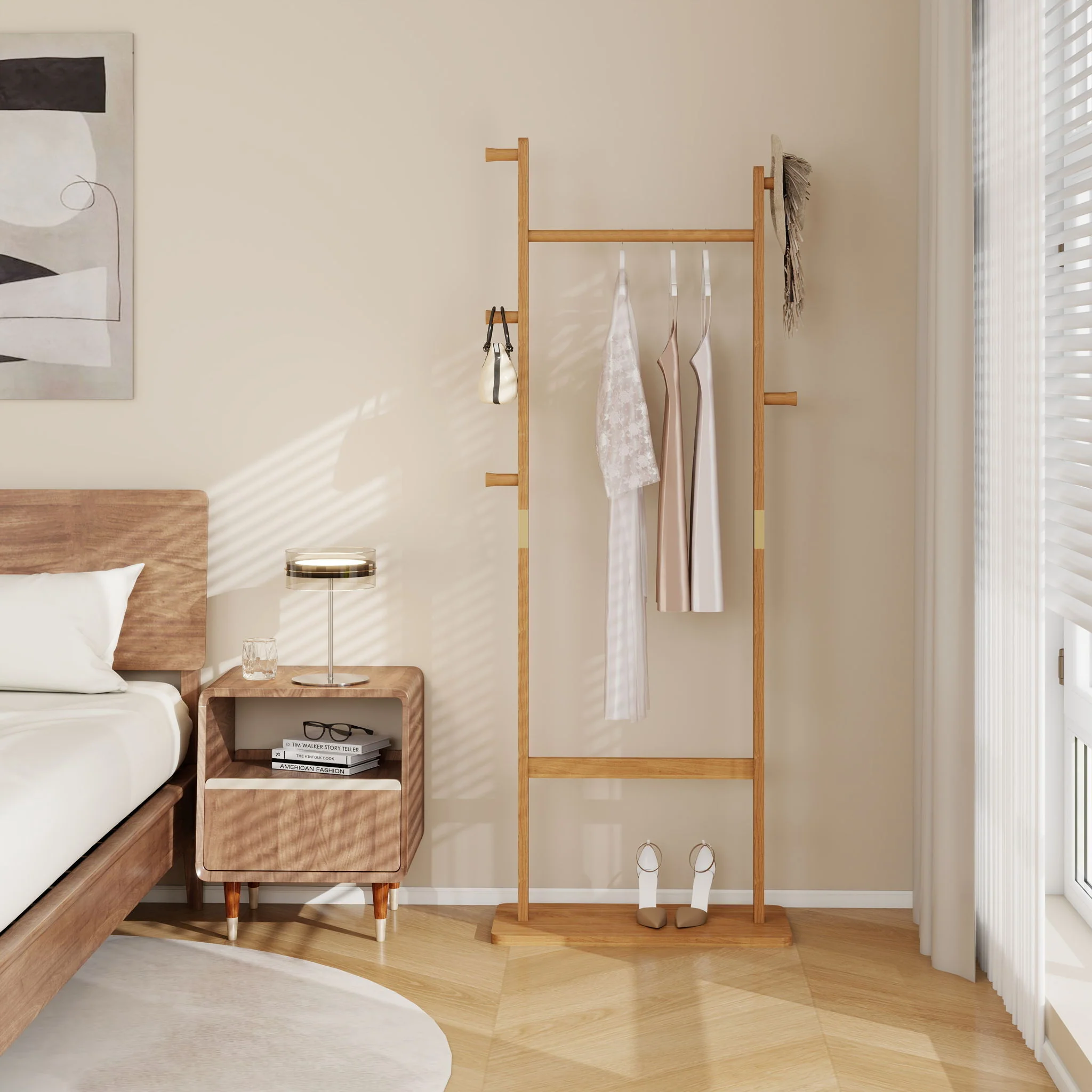 Solid Wood Simple Hat Rack - Image 11