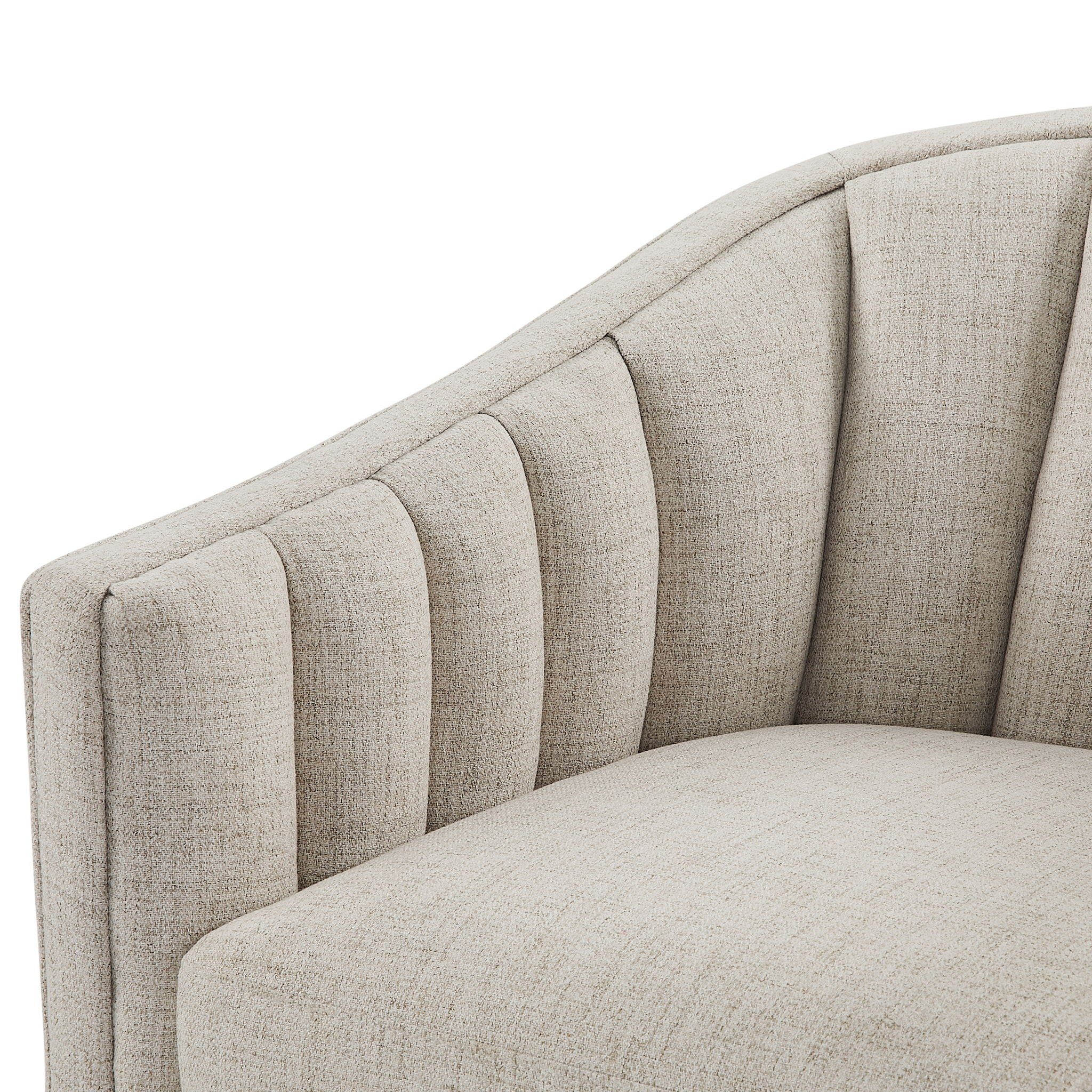 Solitude - Skirted Swivel Accent Chair With Hemp Like - Image 33