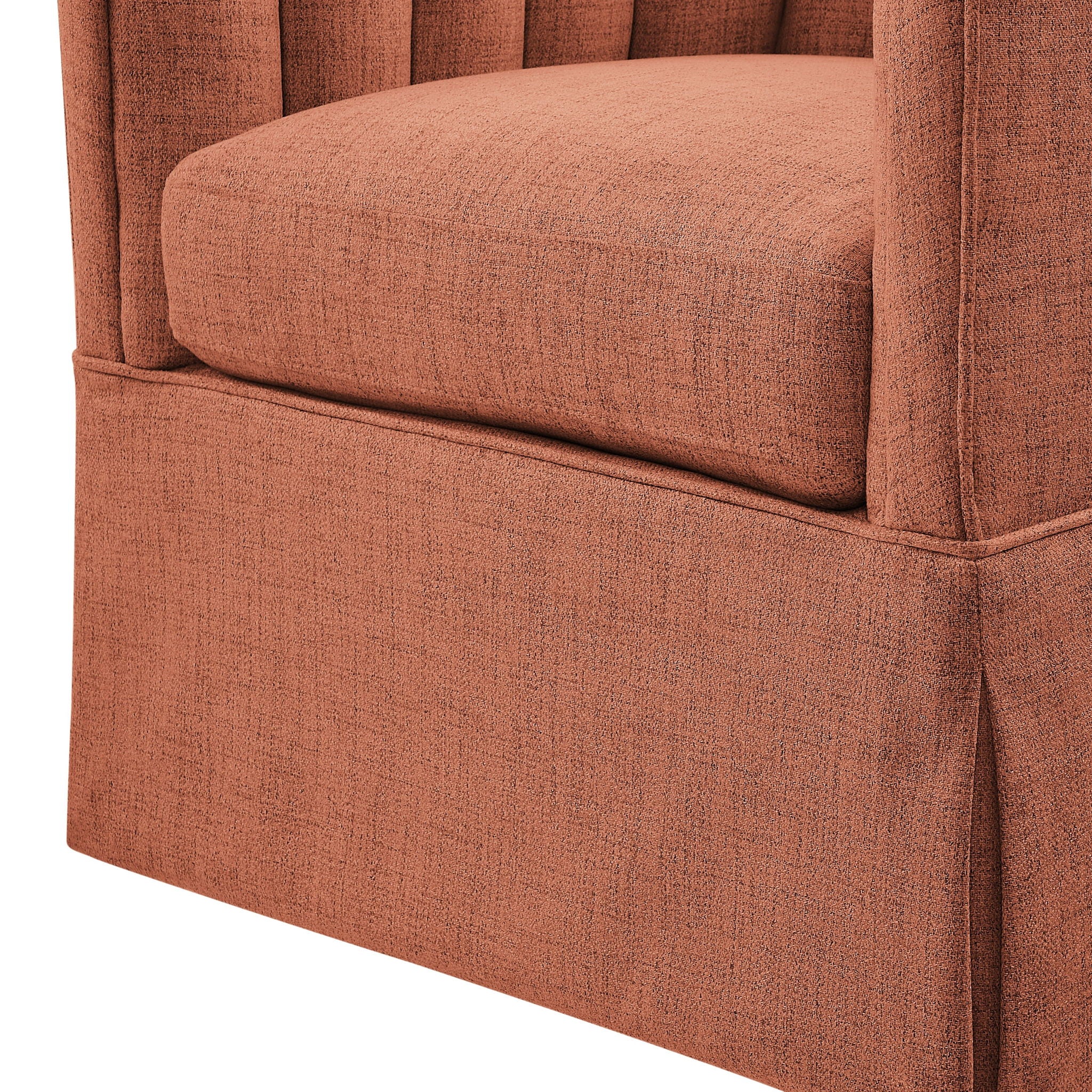 Solitude - Skirted Swivel Accent Chair With Hemp Like - Image 9