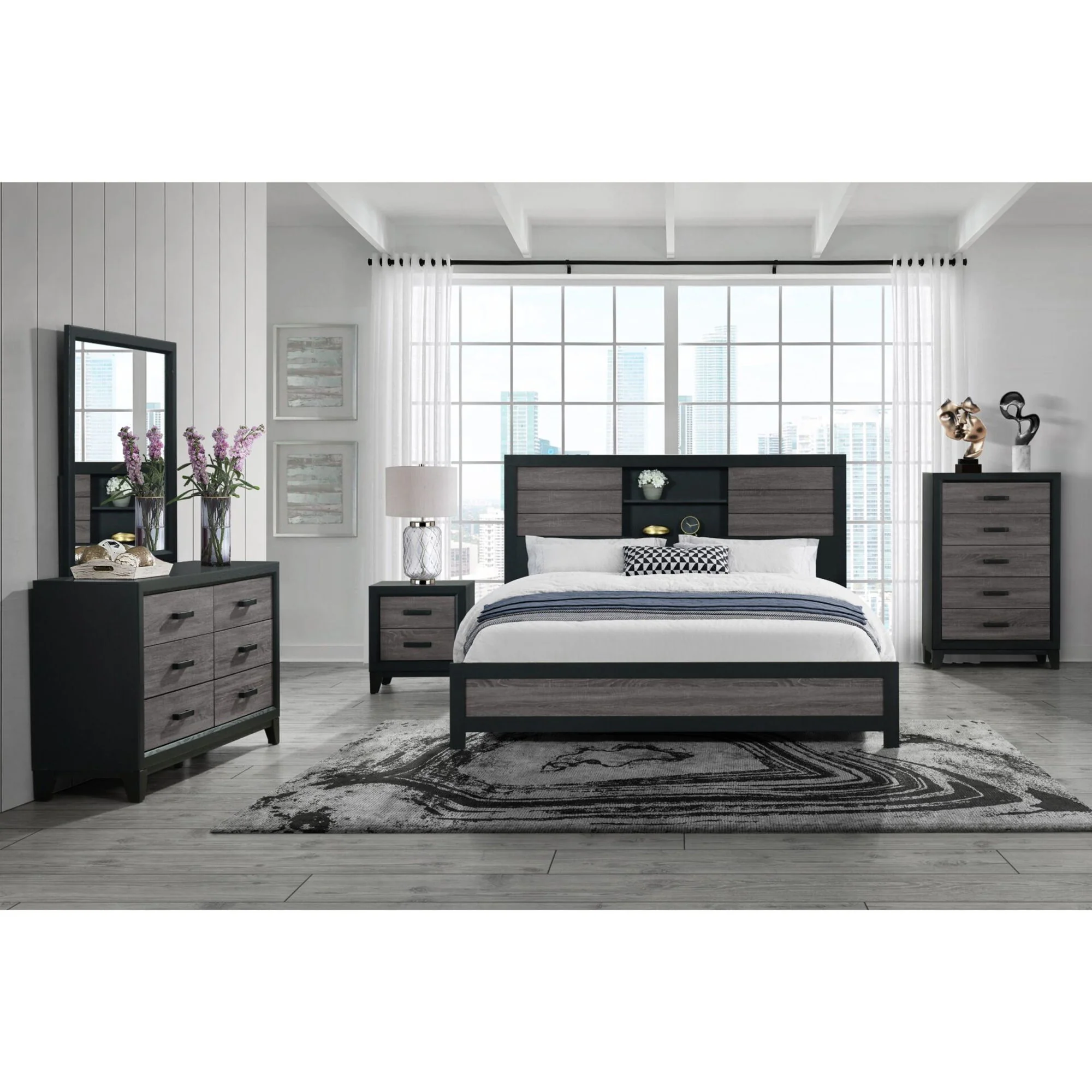 Soluto - Bed With Bookcase Headboard - Image 4