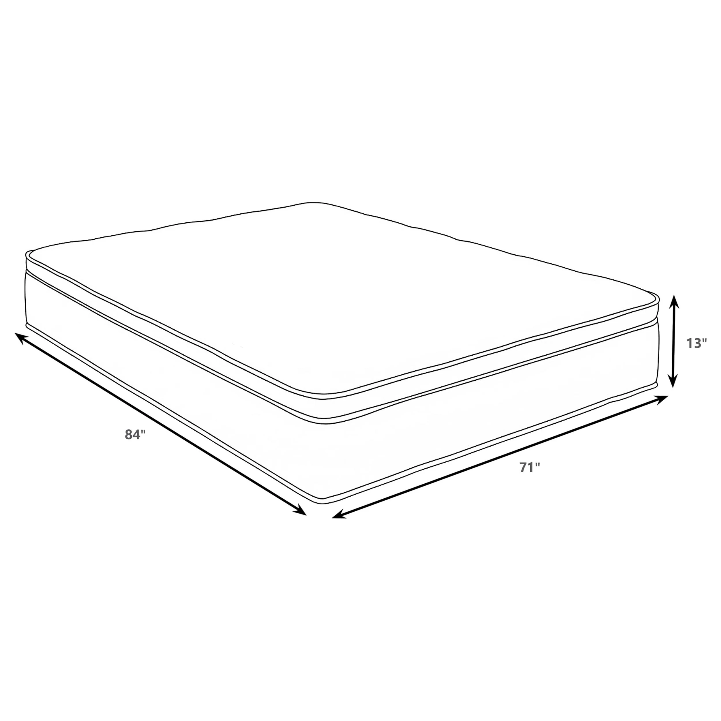 Sommet 13-Inch California King Bamboo Euro Top Hybrid Mattress - Image 2