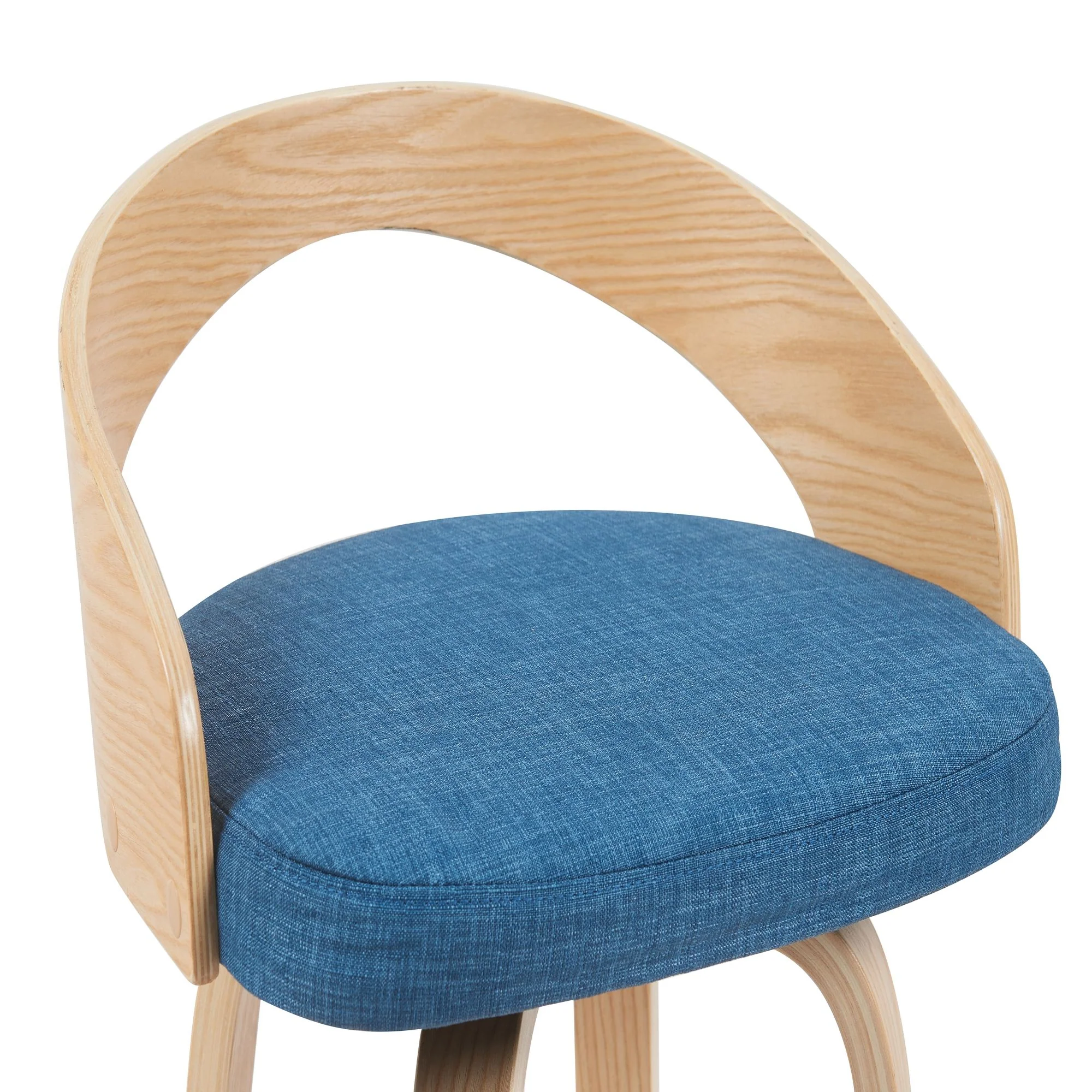 Sonia - Modern Swivel Bar Height Stool - Patterned Oak Wood Finish - Image 15