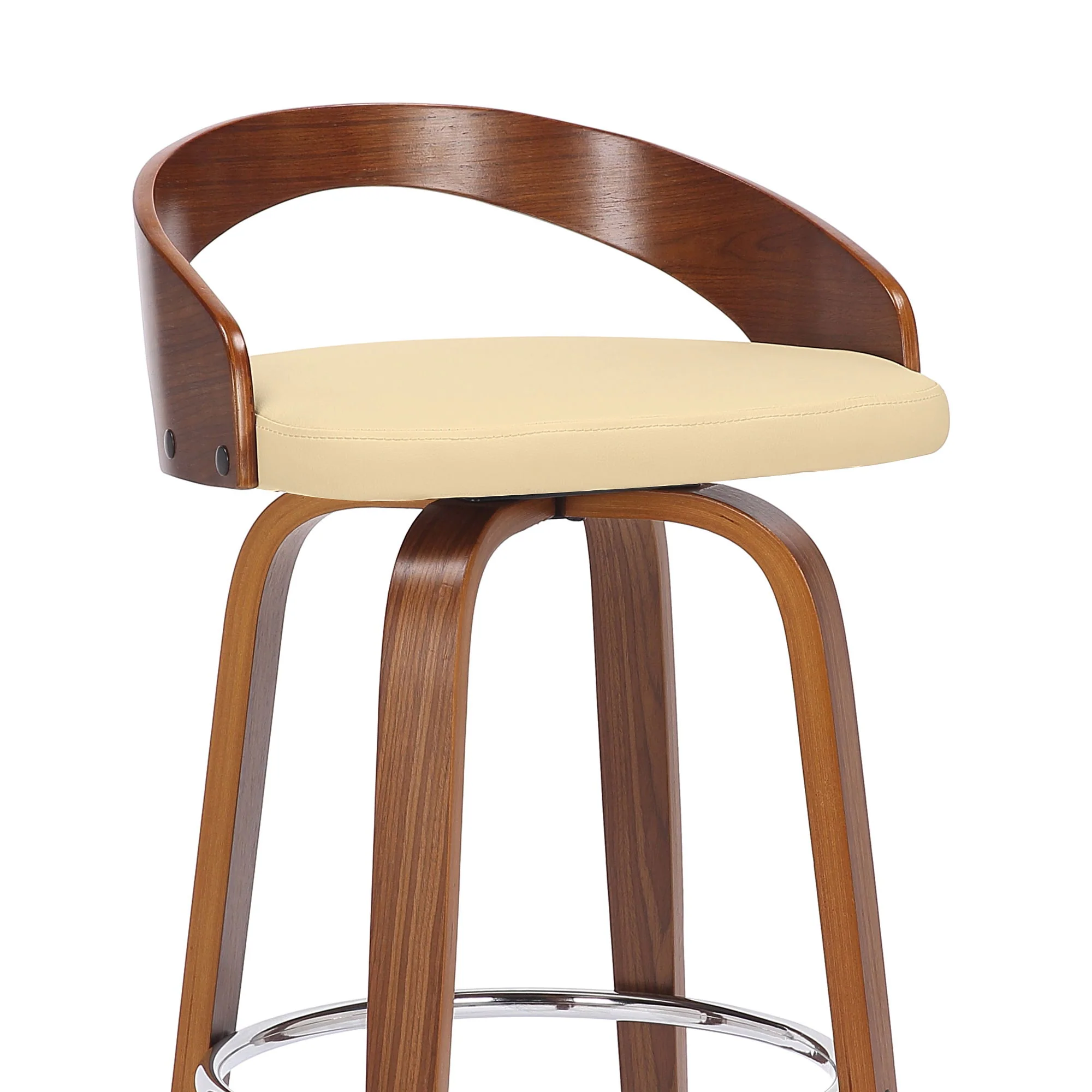 Sonia - 30" Bar Height Swivel Bar Stool - Walnut Wood - Image 32