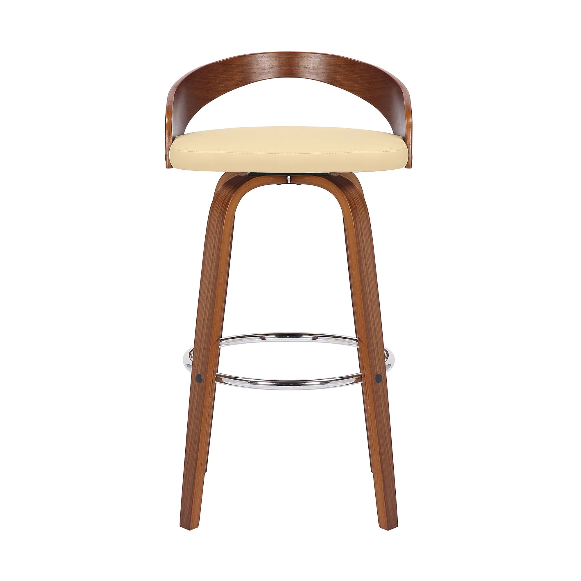 Sonia - 30" Bar Height Swivel Bar Stool - Walnut Wood - Image 42