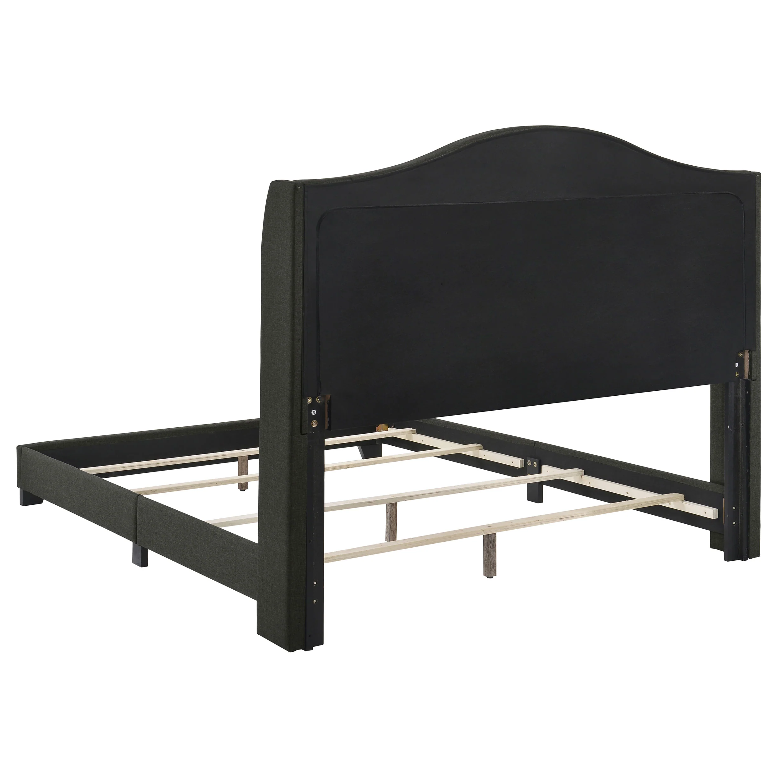 Sonoma Upholstered Full Wingback Bed in Grey - Image 3