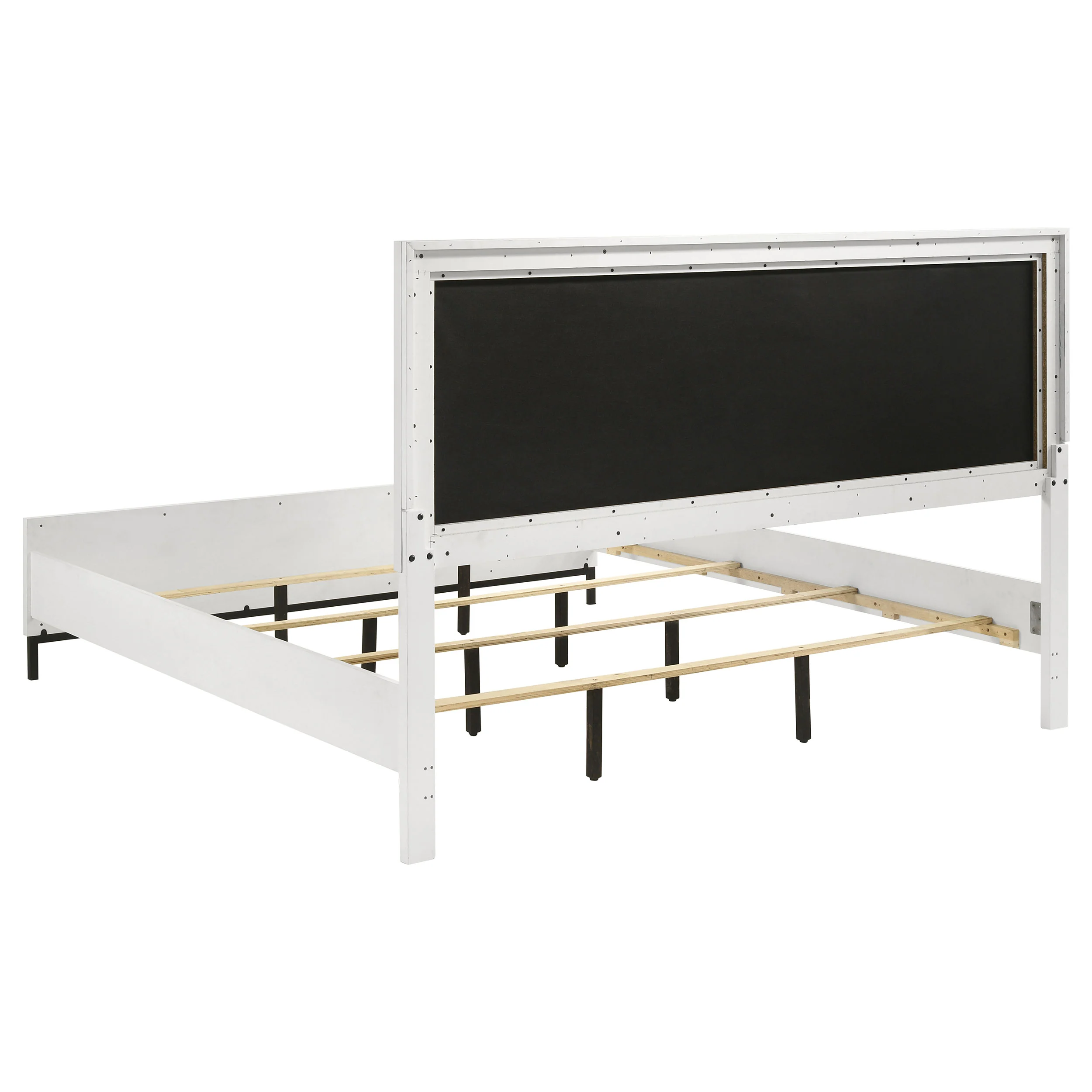 Sonora Eastern King Upholstered Panel Bed in White - Image 2