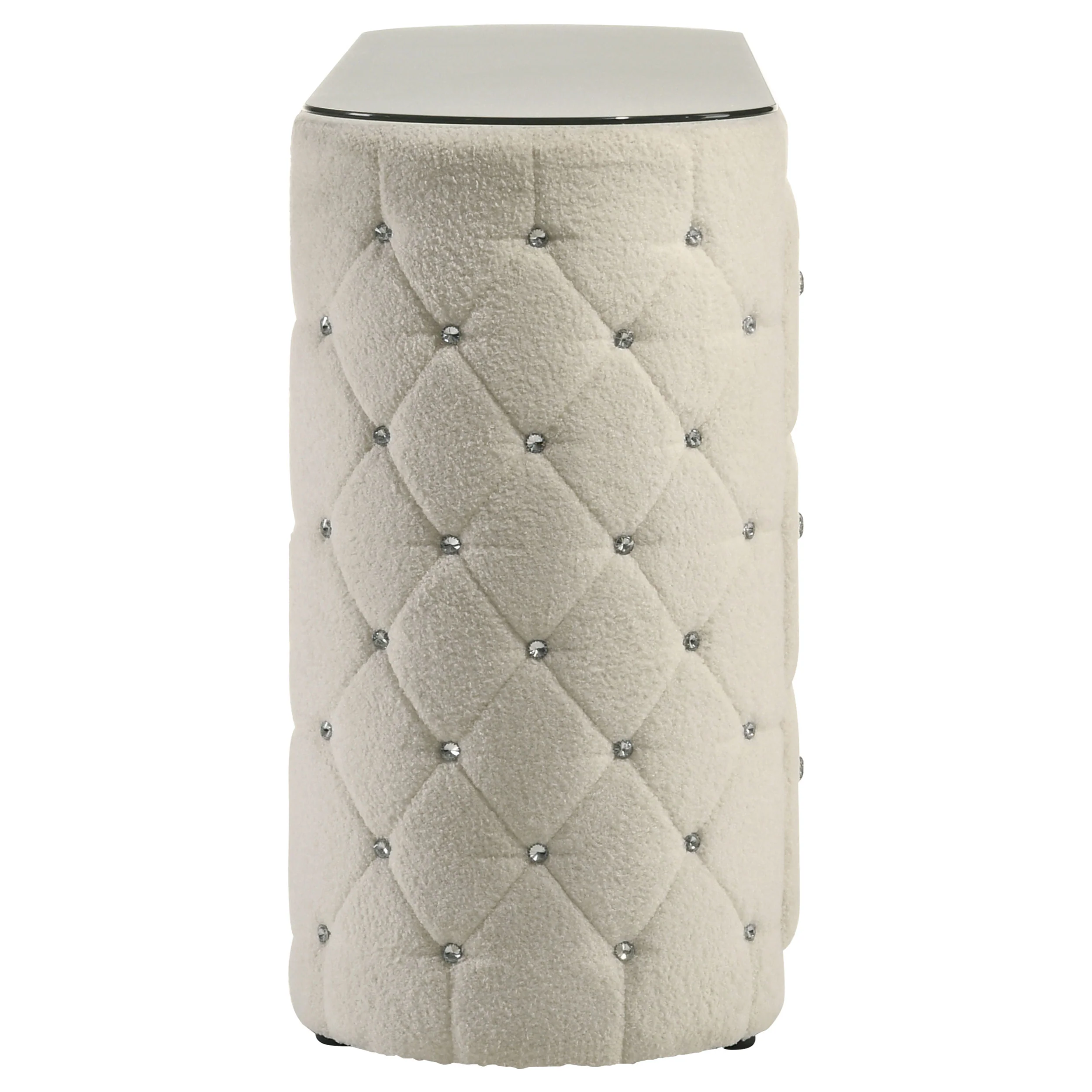 Sonya 6-Drawer Upholstered Dresser in Ivory Bouclé - Image 9