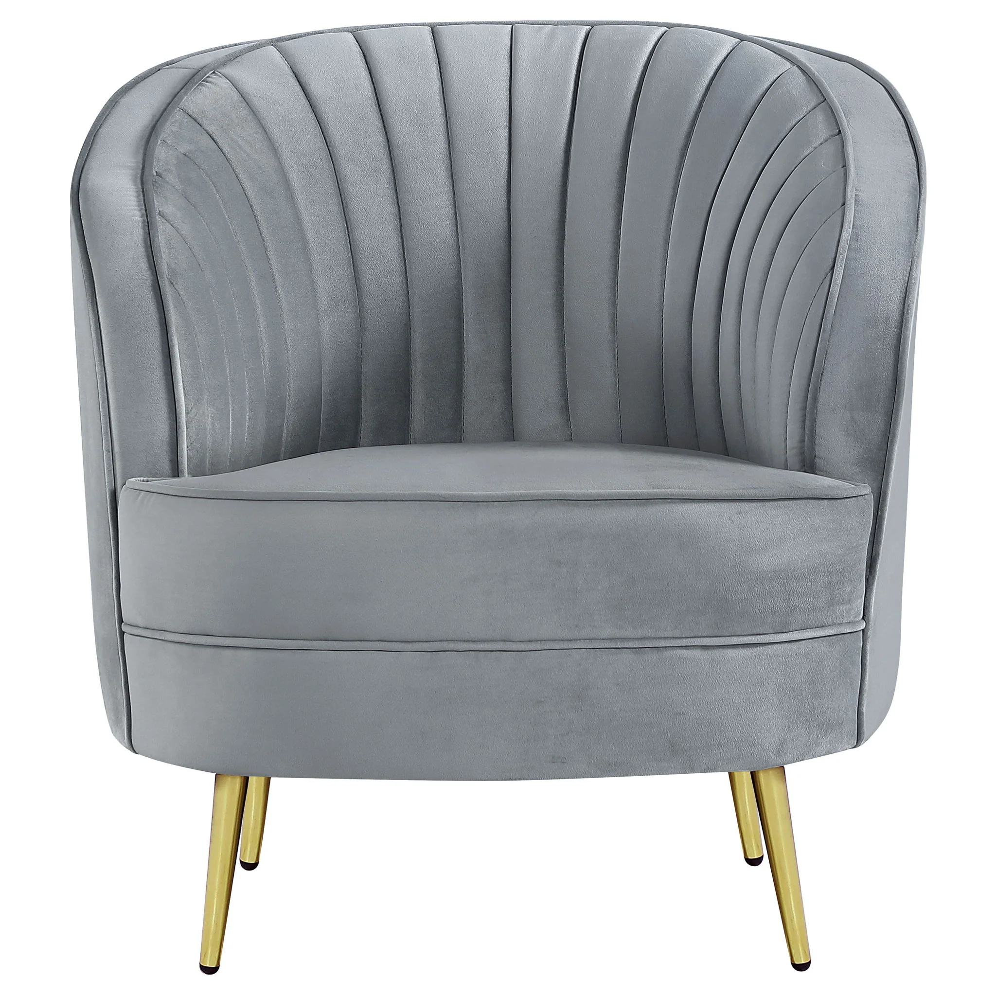 Sophia - 3 Piece Upholstered Channel Tufted Sofa Set - Gray - Image 7