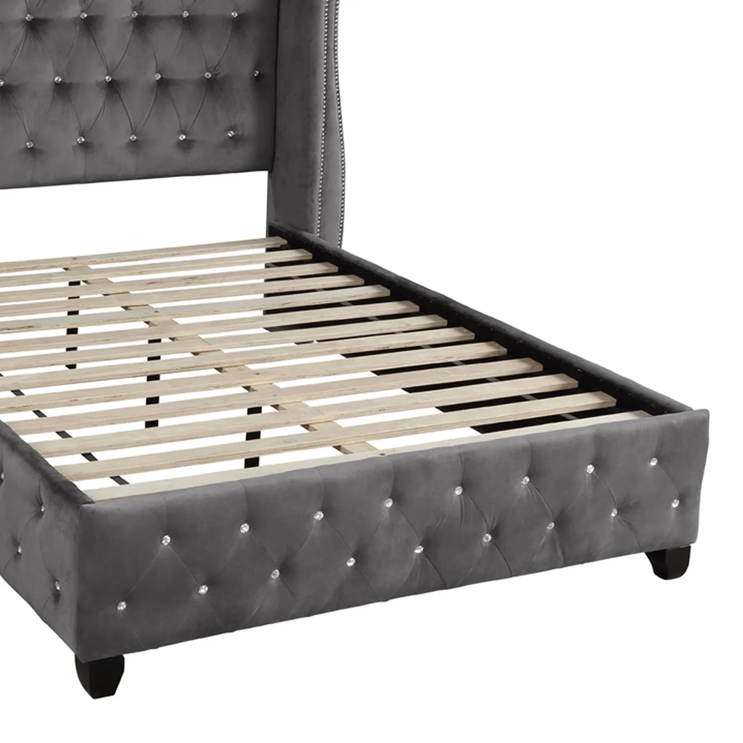 Sophia - Crystal Tufted Upholstered Bed - Image 11
