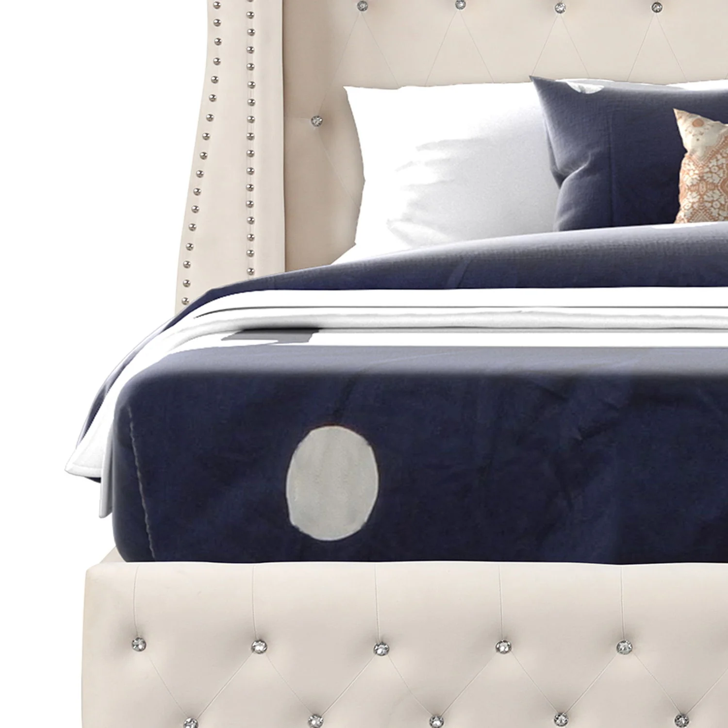 Sophia - Crystal Tufted Upholstered Bed - Image 16