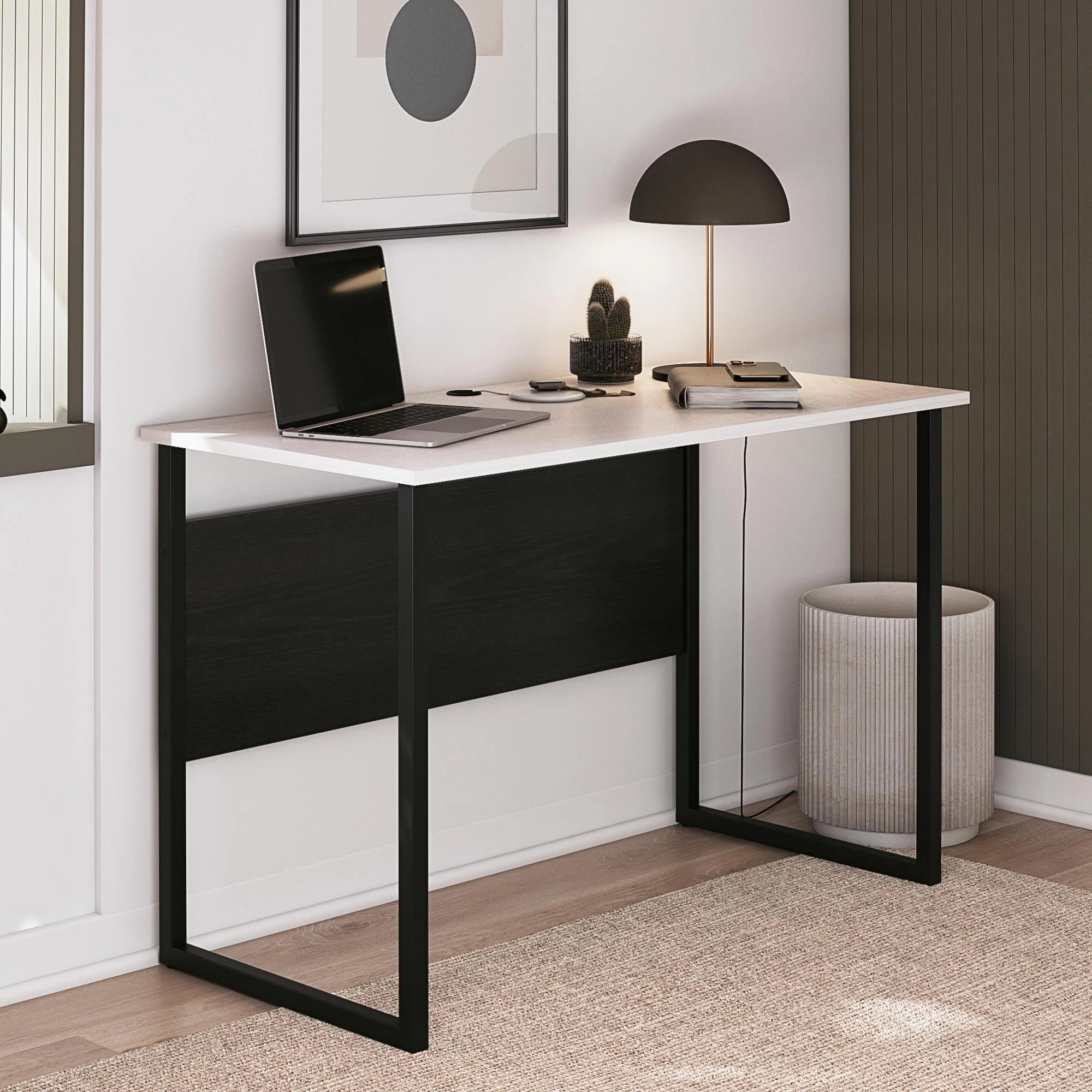 Sorina - Writing Desk - White / Light Oak - Image 5