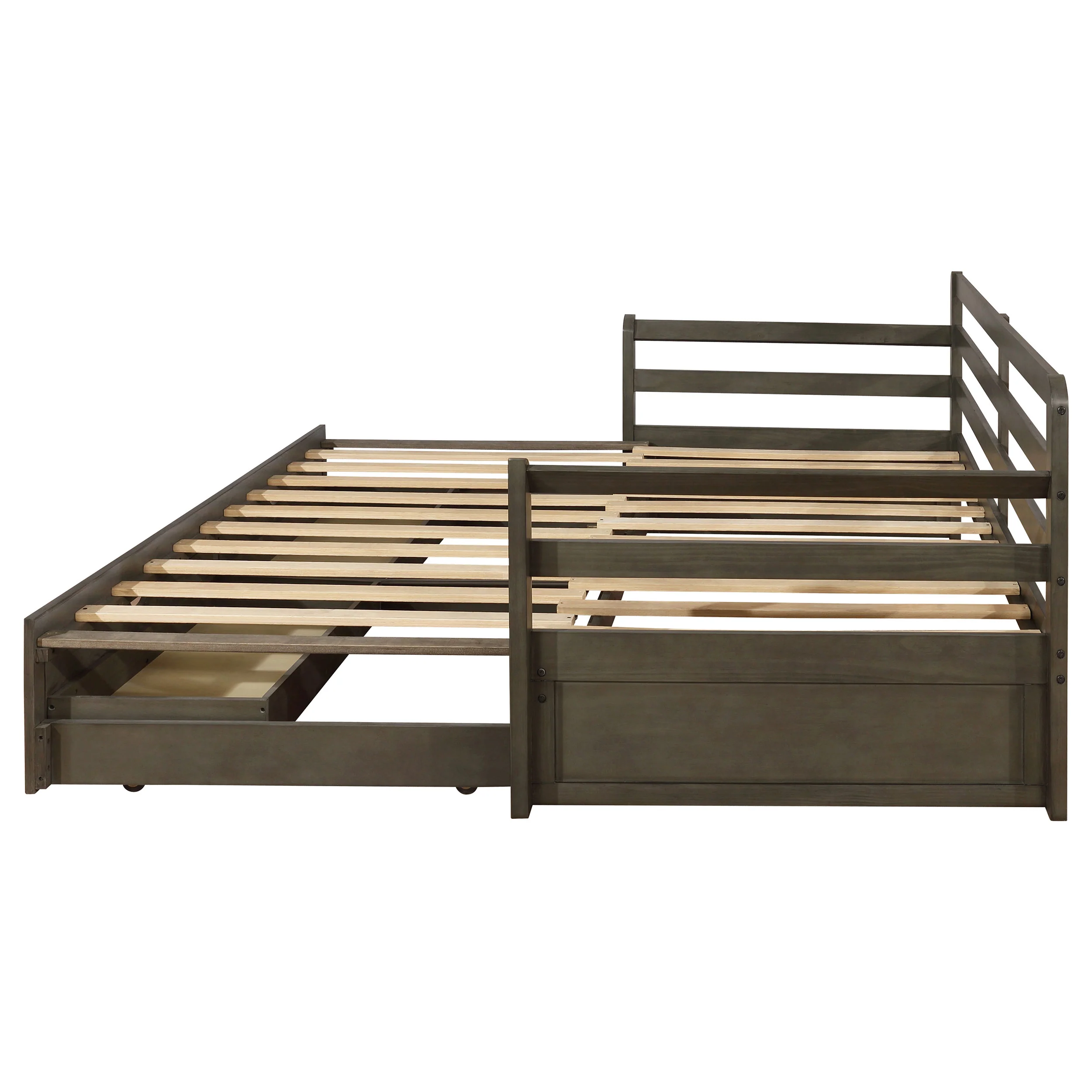 Sorrento Twin XL Daybed with Trundle and Drawers, Grey - Image 7