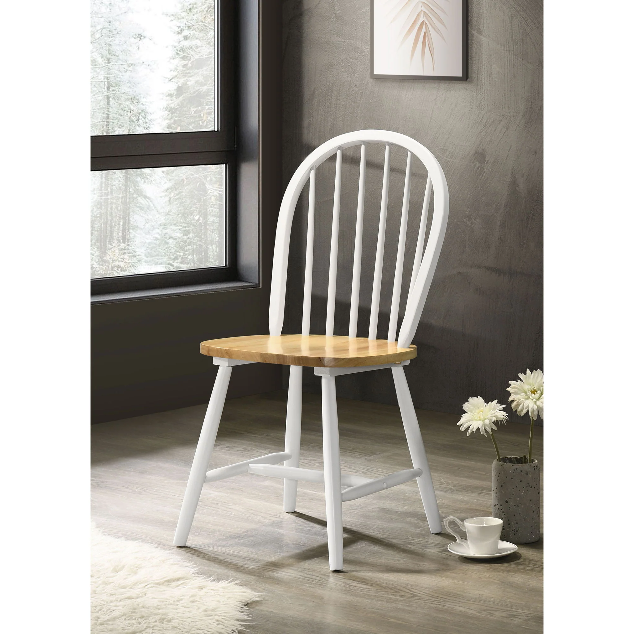 Spindle - Back Side Chairs (Set of 4) - Natural - Image 6