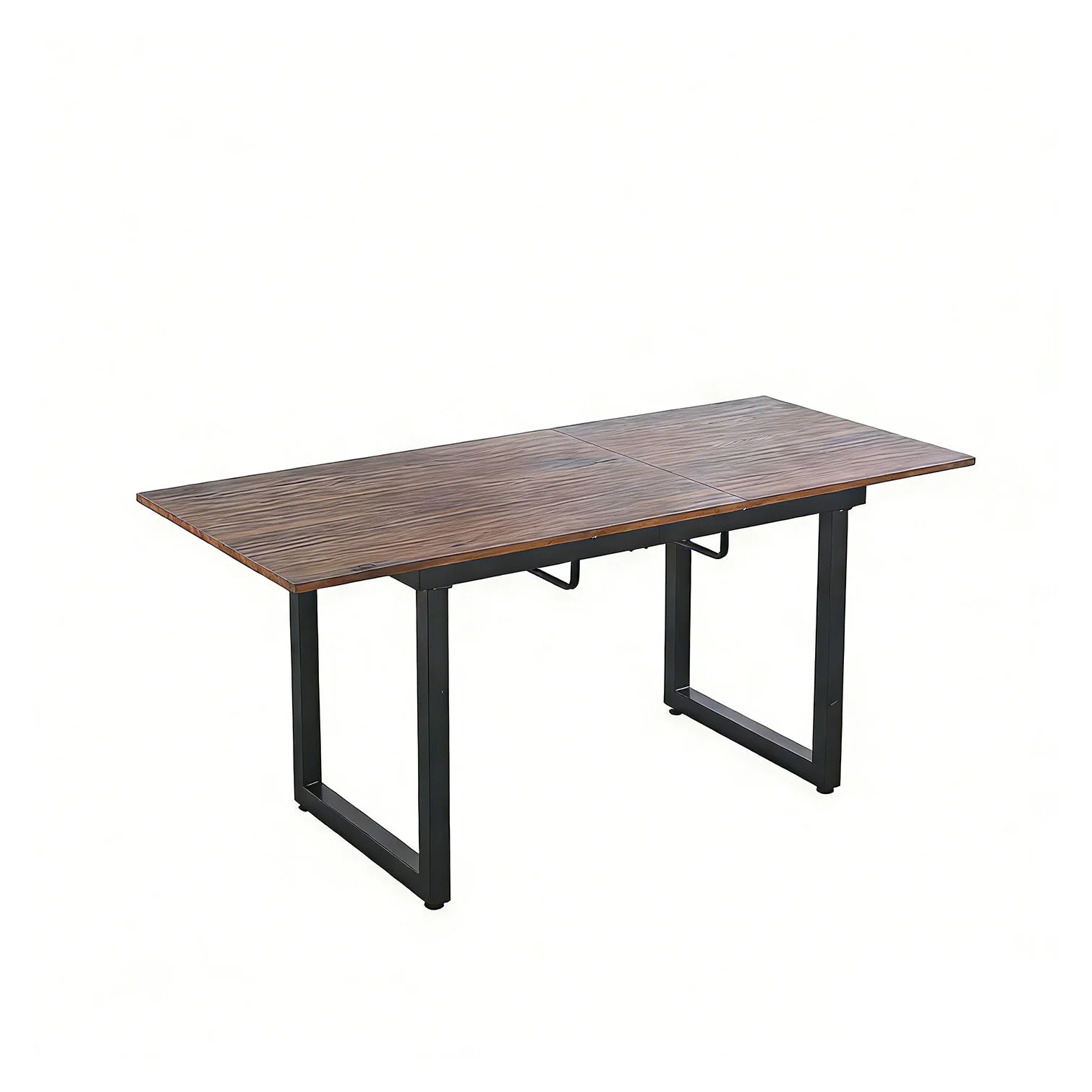 Square Extendable Dining Table With Metal Legs - Image 2