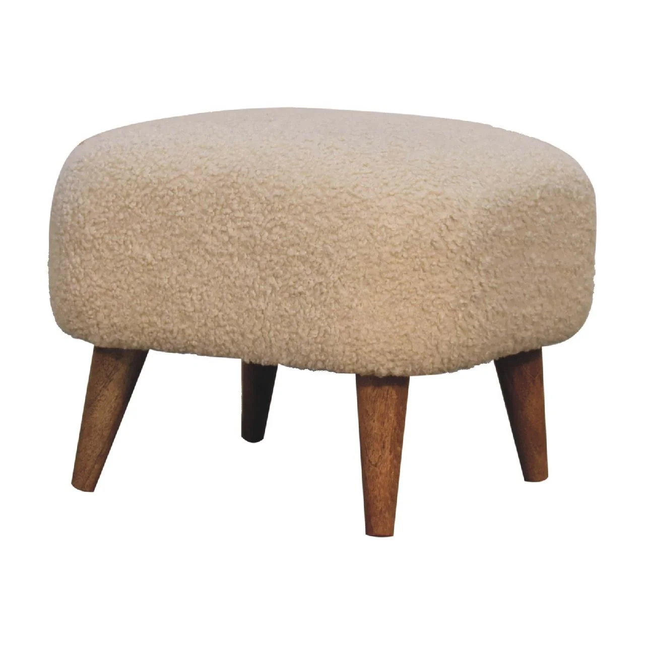 Square Footstool - Cream - Image 5