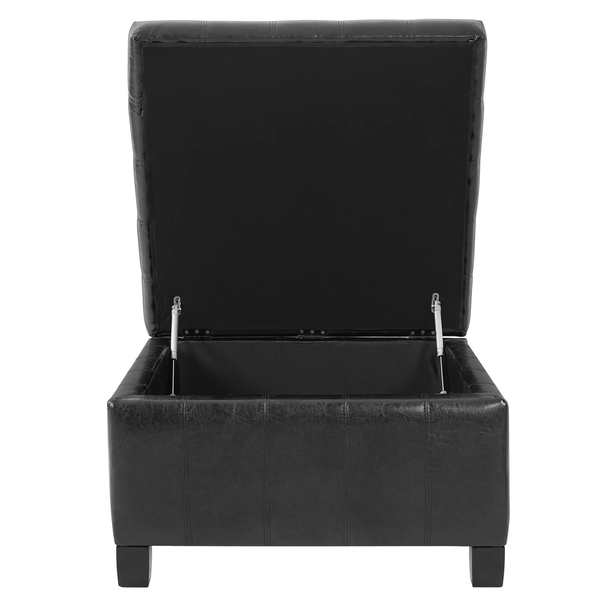 Square Tufted Indoor Ottoman With Lift-Top Storage - Image 16