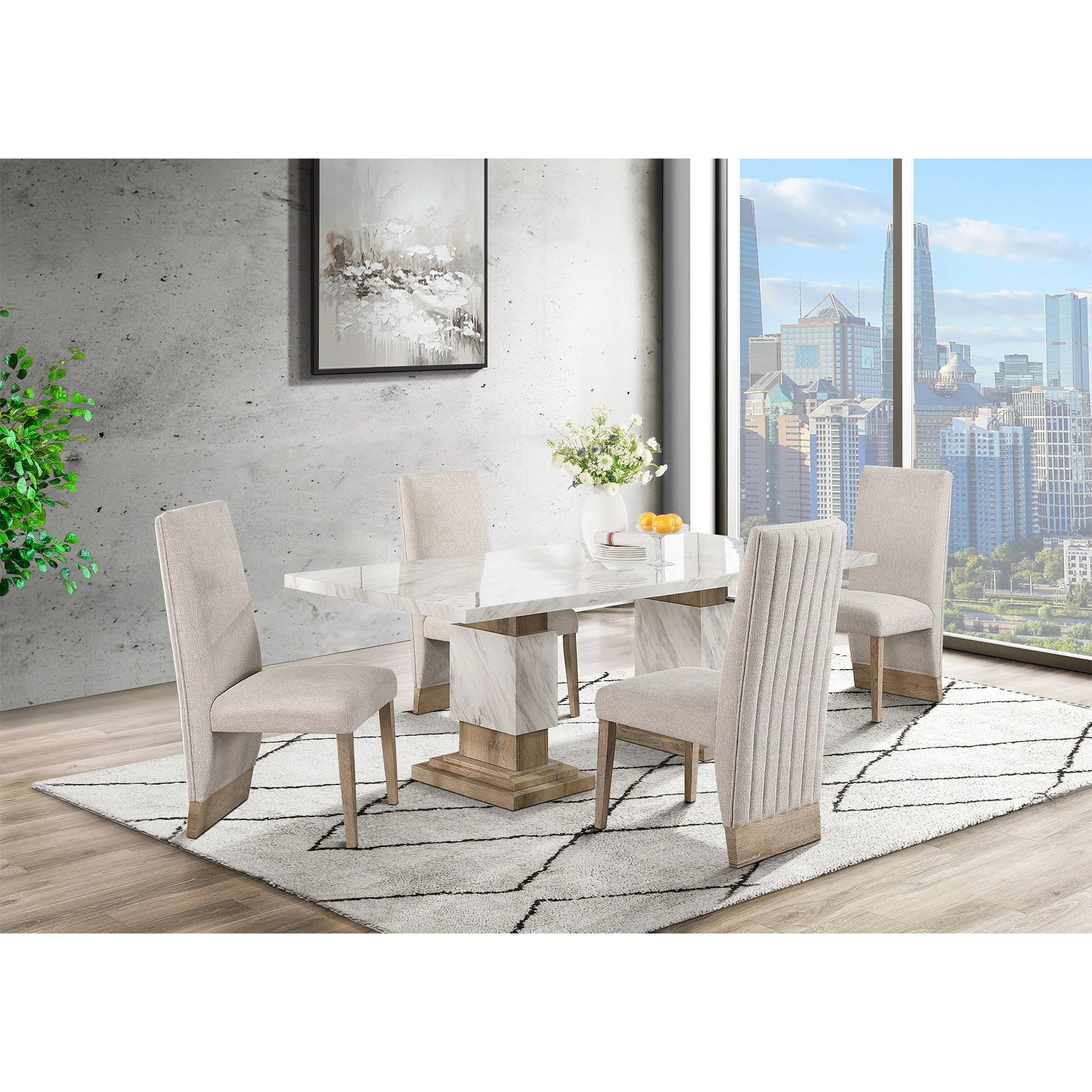 Stacey - Dining Table Set & 4 Chairs - Image 13