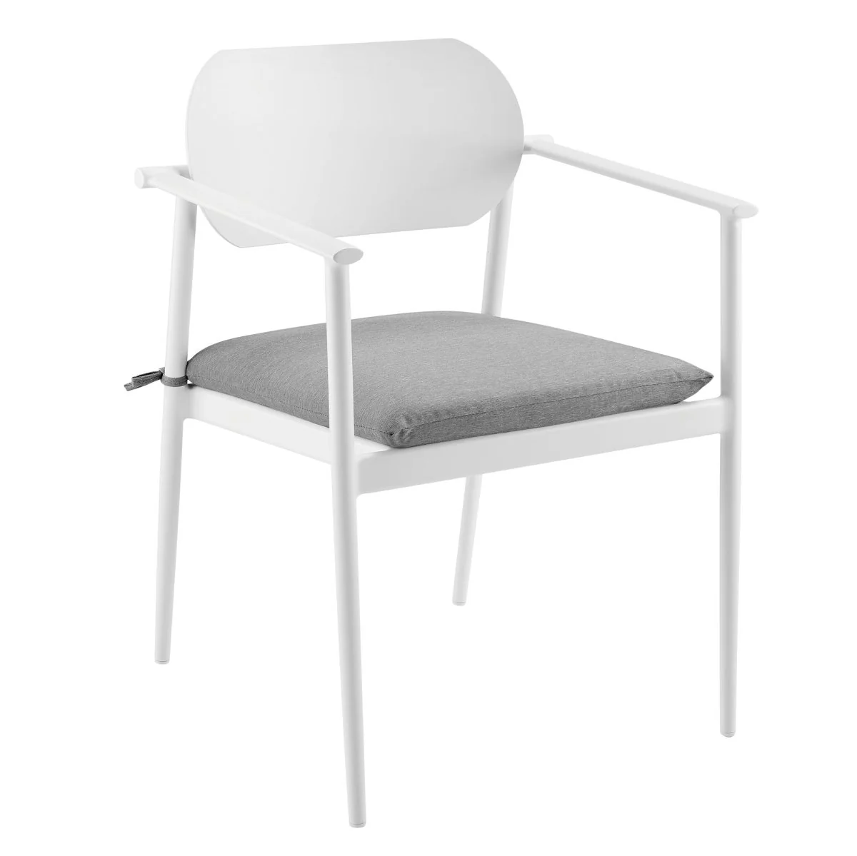 Stackable Aluminum Outdoor Dining Armchairs with Cushions for Patio, Garden - Image 5
