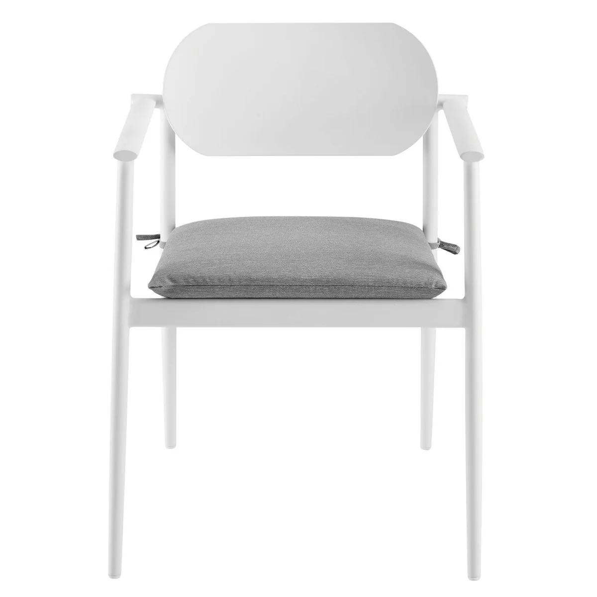 Stackable Aluminum Outdoor Dining Armchairs with Cushions for Patio, Garden - Image 9