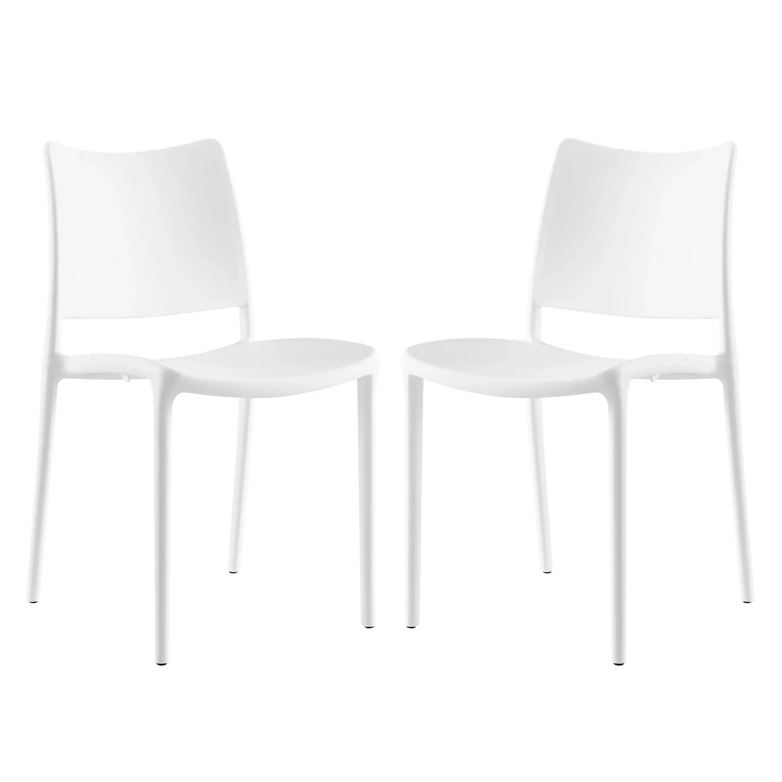 Stackable Polypropylene Dining Side Chairs Set of 2 - Image 9
