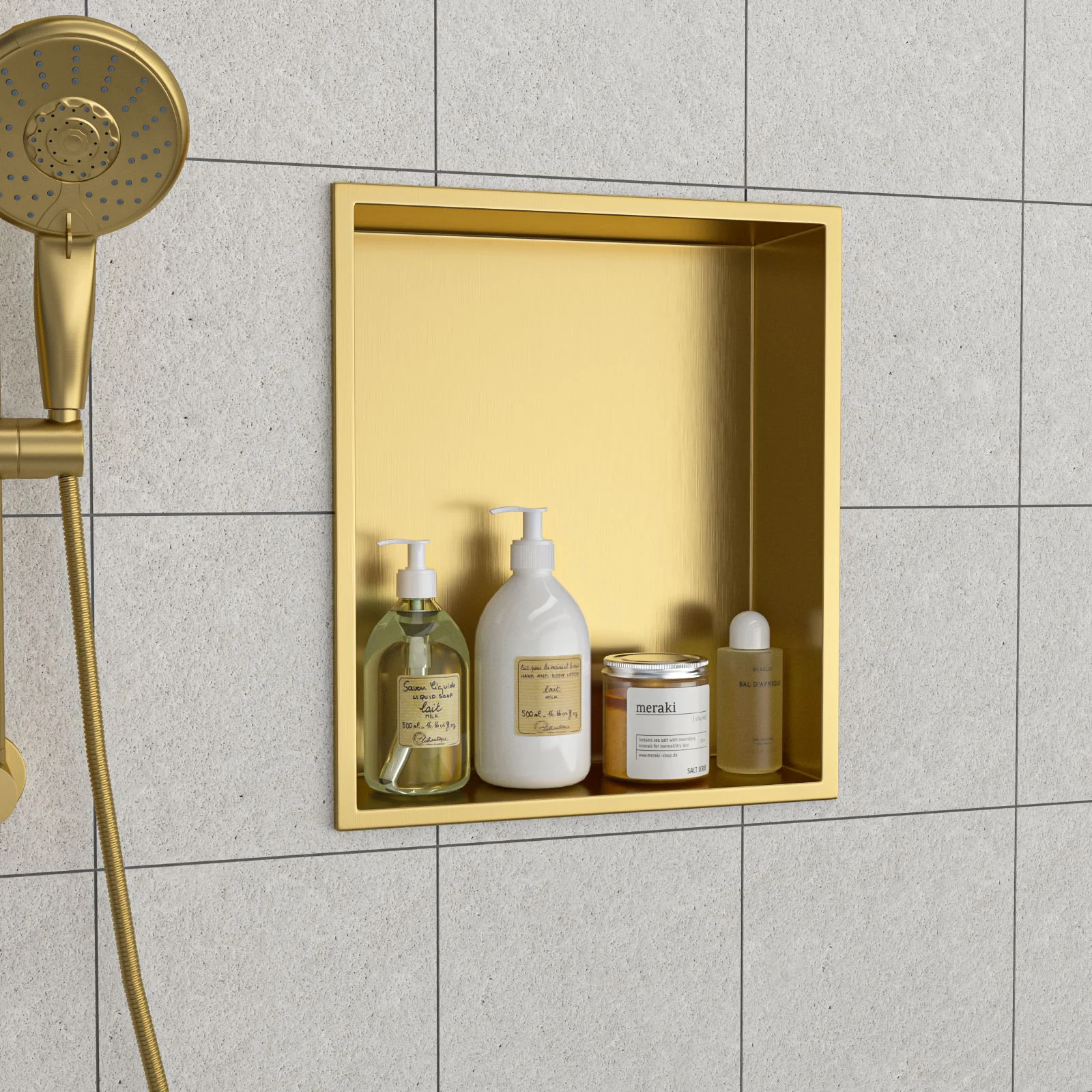Stainless Steel Shower Niche With Seamless Design For Bathroom Storage - Image 128