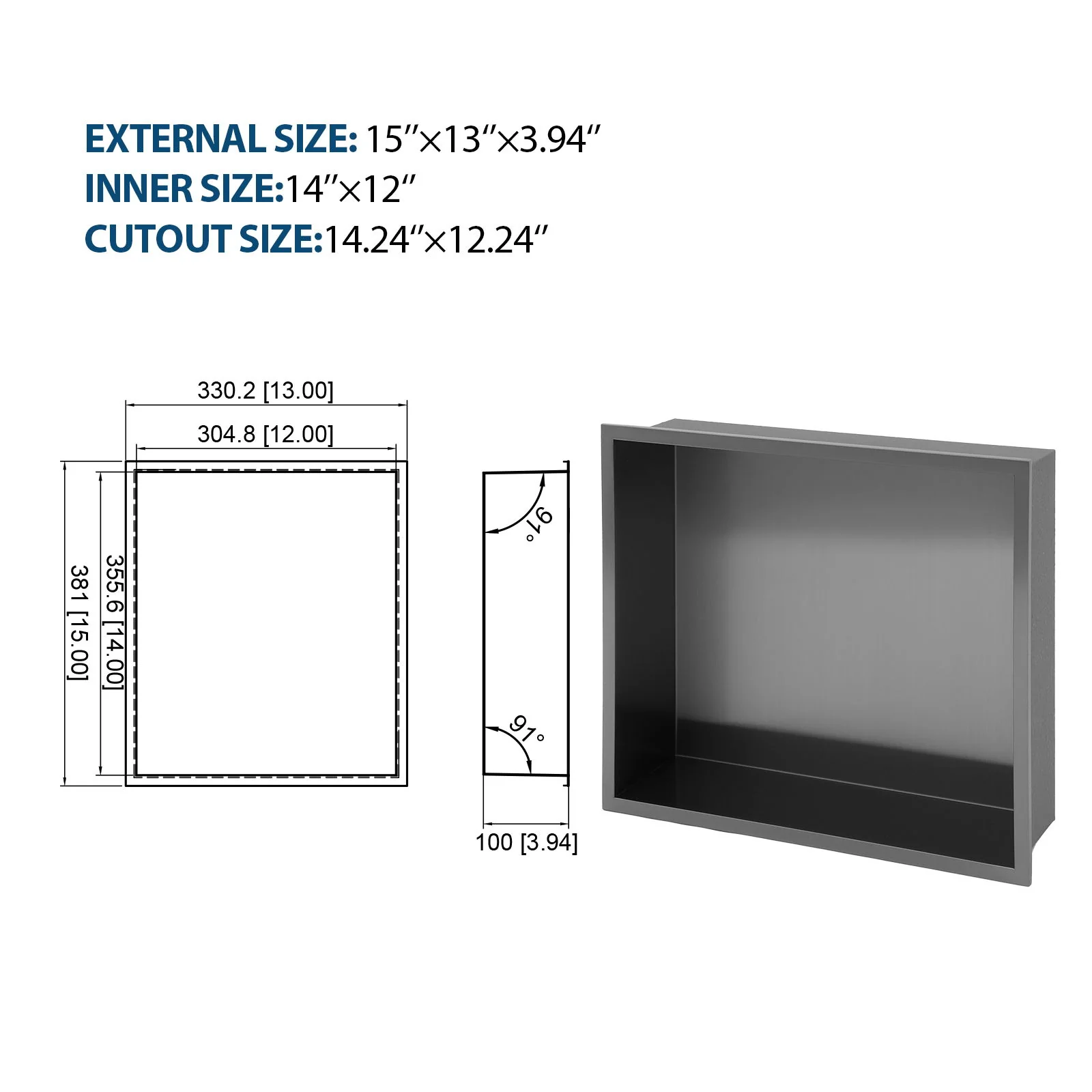 Stainless Steel Shower Niche With Seamless Design For Bathroom Storage - Image 27