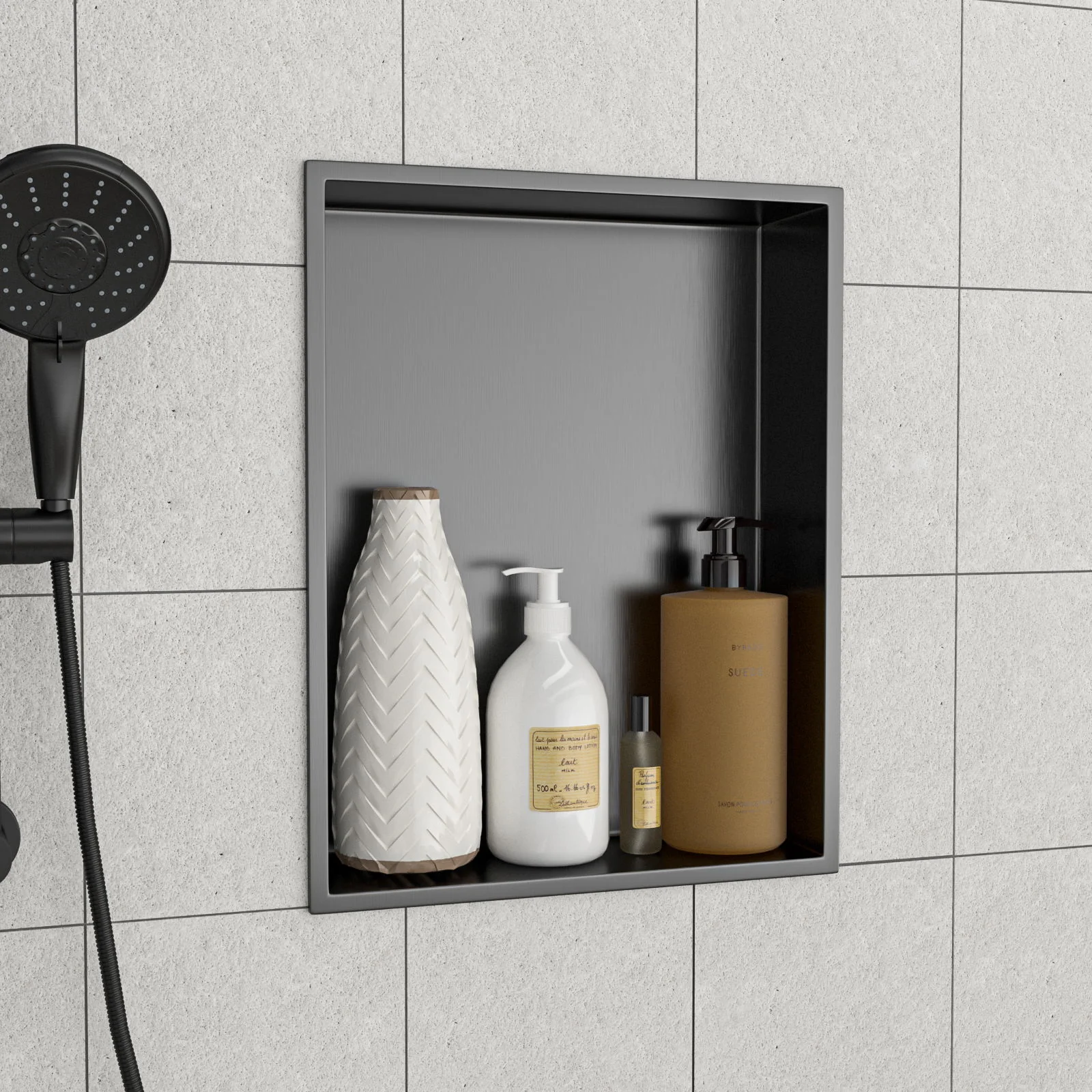Stainless Steel Shower Niche With Seamless Design For Bathroom Storage - Image 40