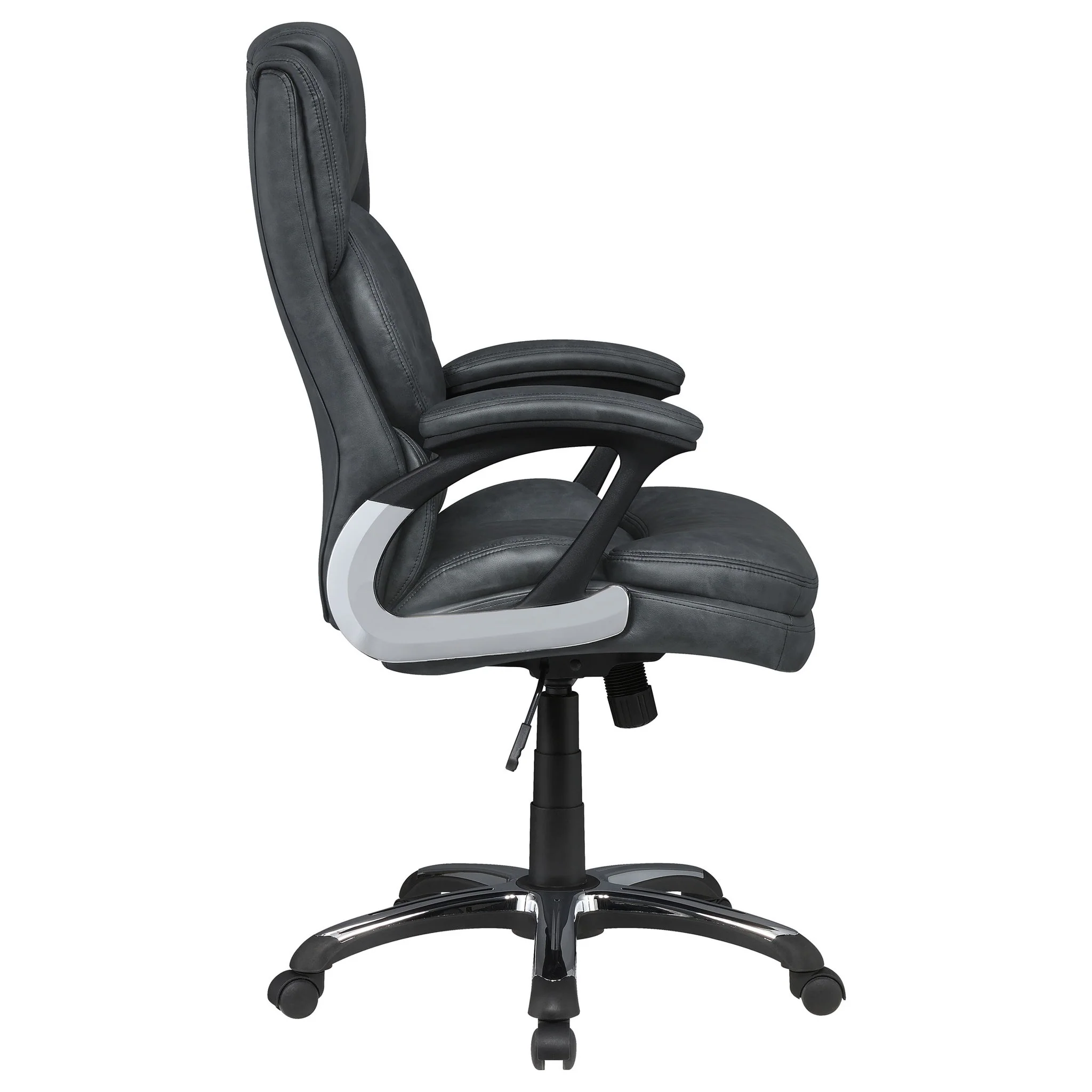Stanton - Upholstered Adjustable Chair With Padded Arms And Adjustable Height - Gray - Image 4