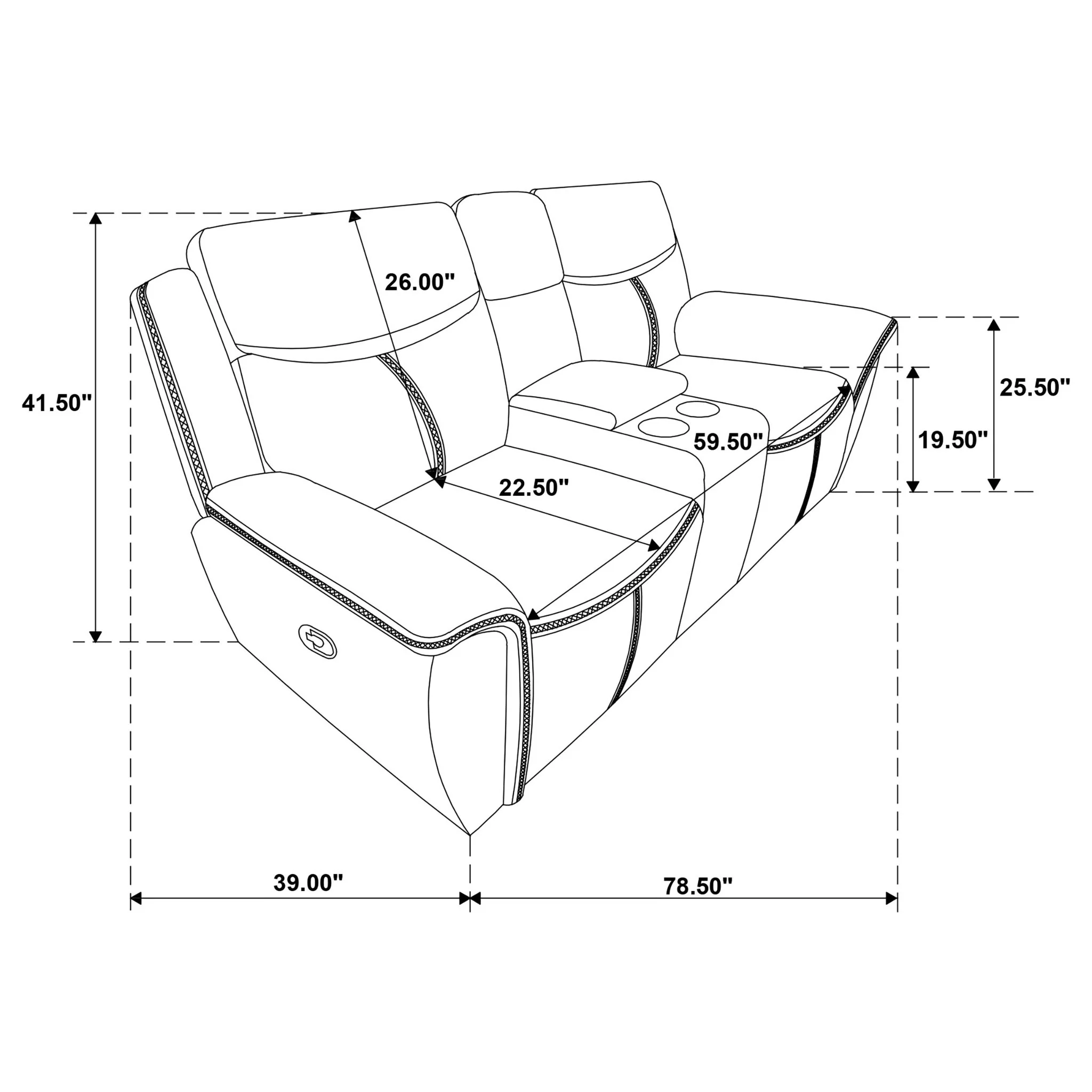 Stanwicke - Motion Reclining Loveseat With Console - Blue - Image 2