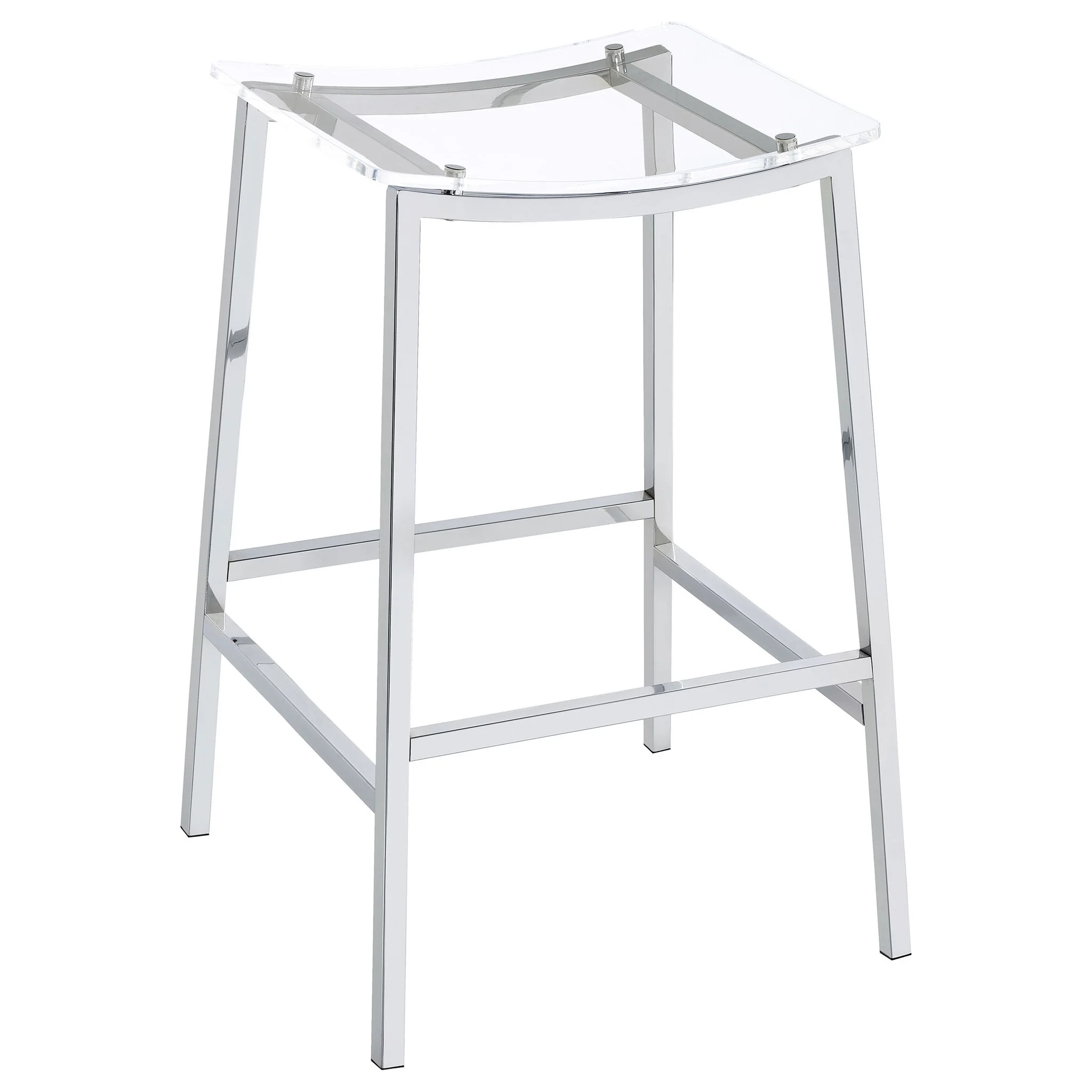 Staten - Backless Bar Stool (Set of 2) - Chrome - Image 9