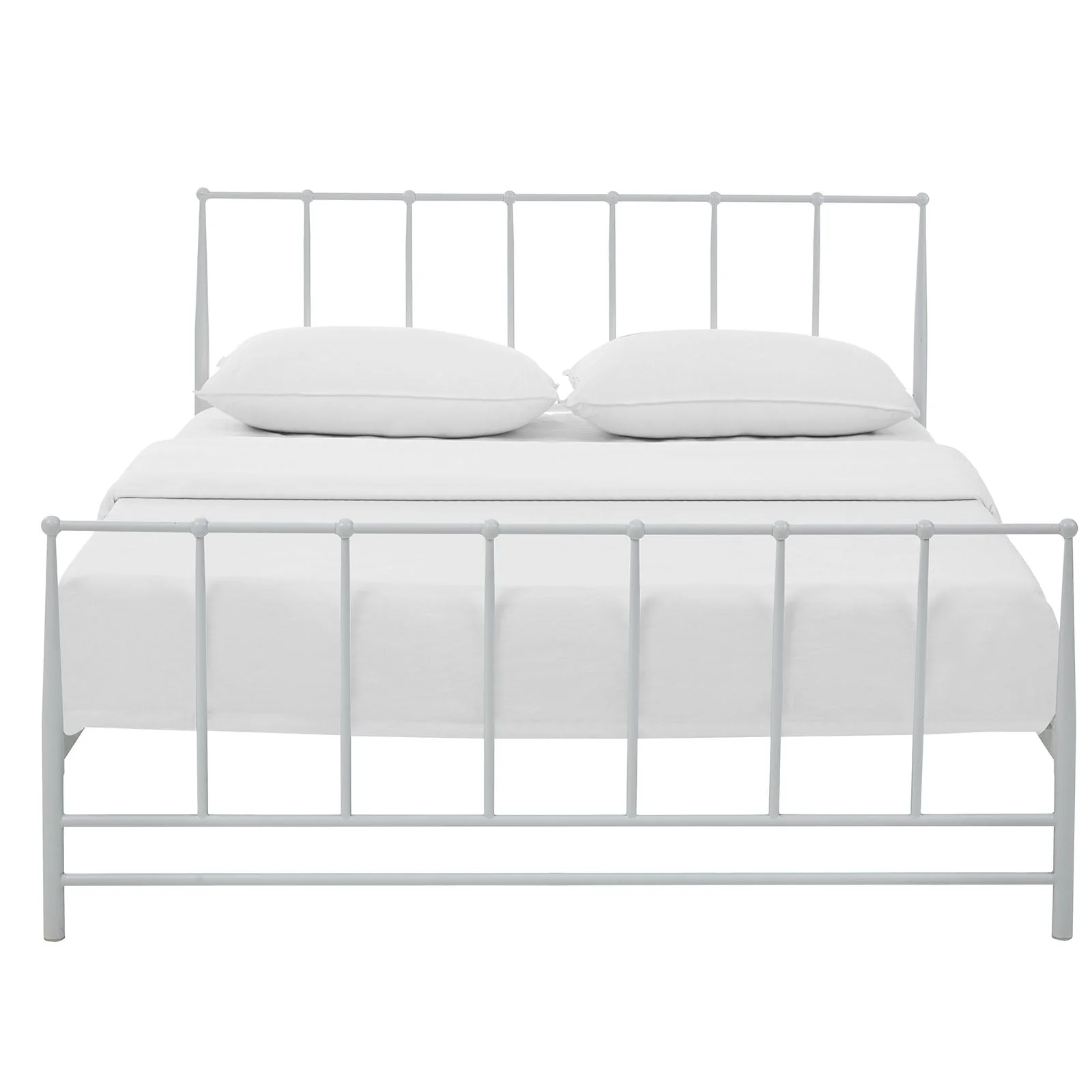 Steel Platform Bed with Integrated Headboard and Footboard - Image 13