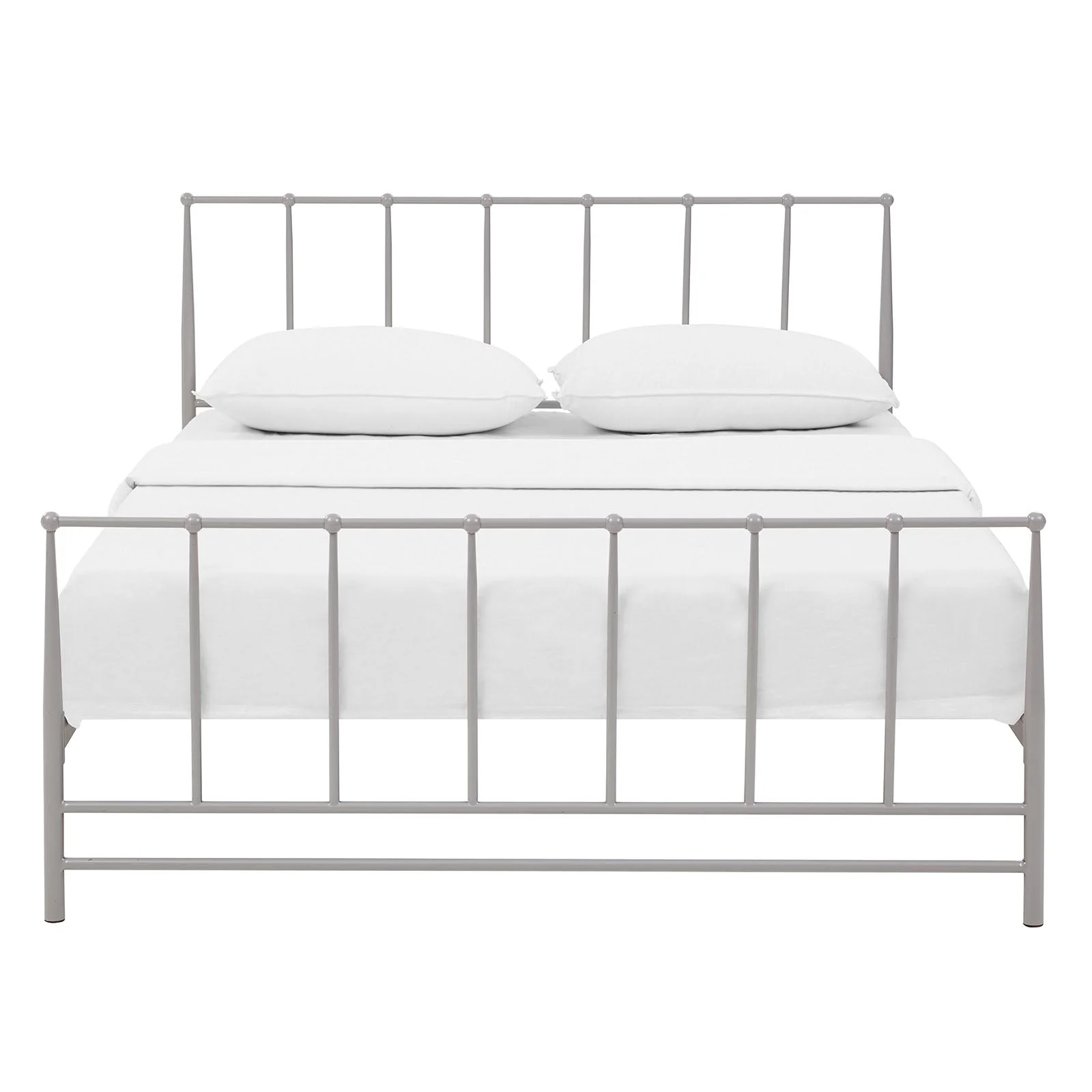 Steel Platform Bed with Integrated Headboard and Footboard - Image 23