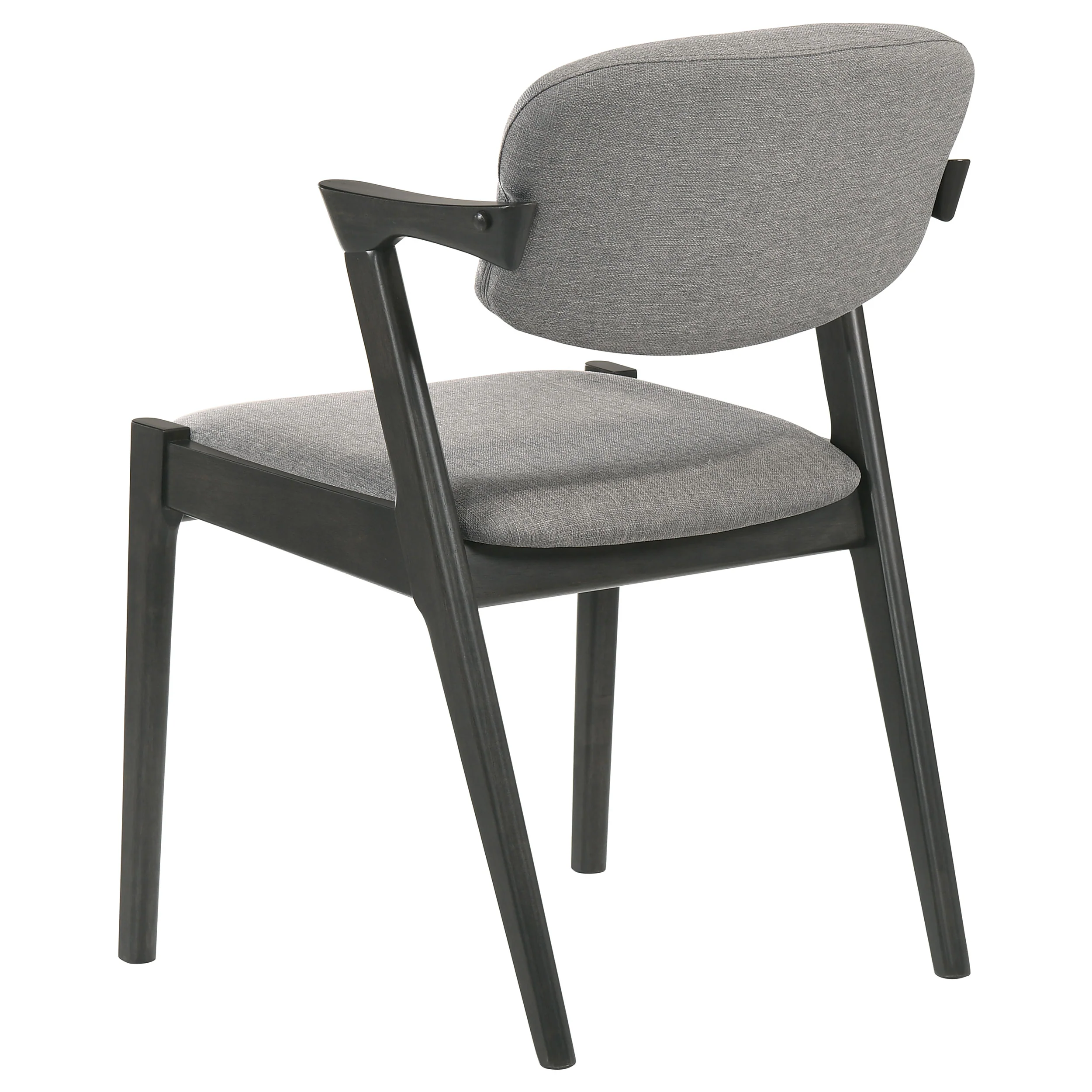Stevie Padded Wood Dining Arm Chair Black, Set of 2 - Image 9
