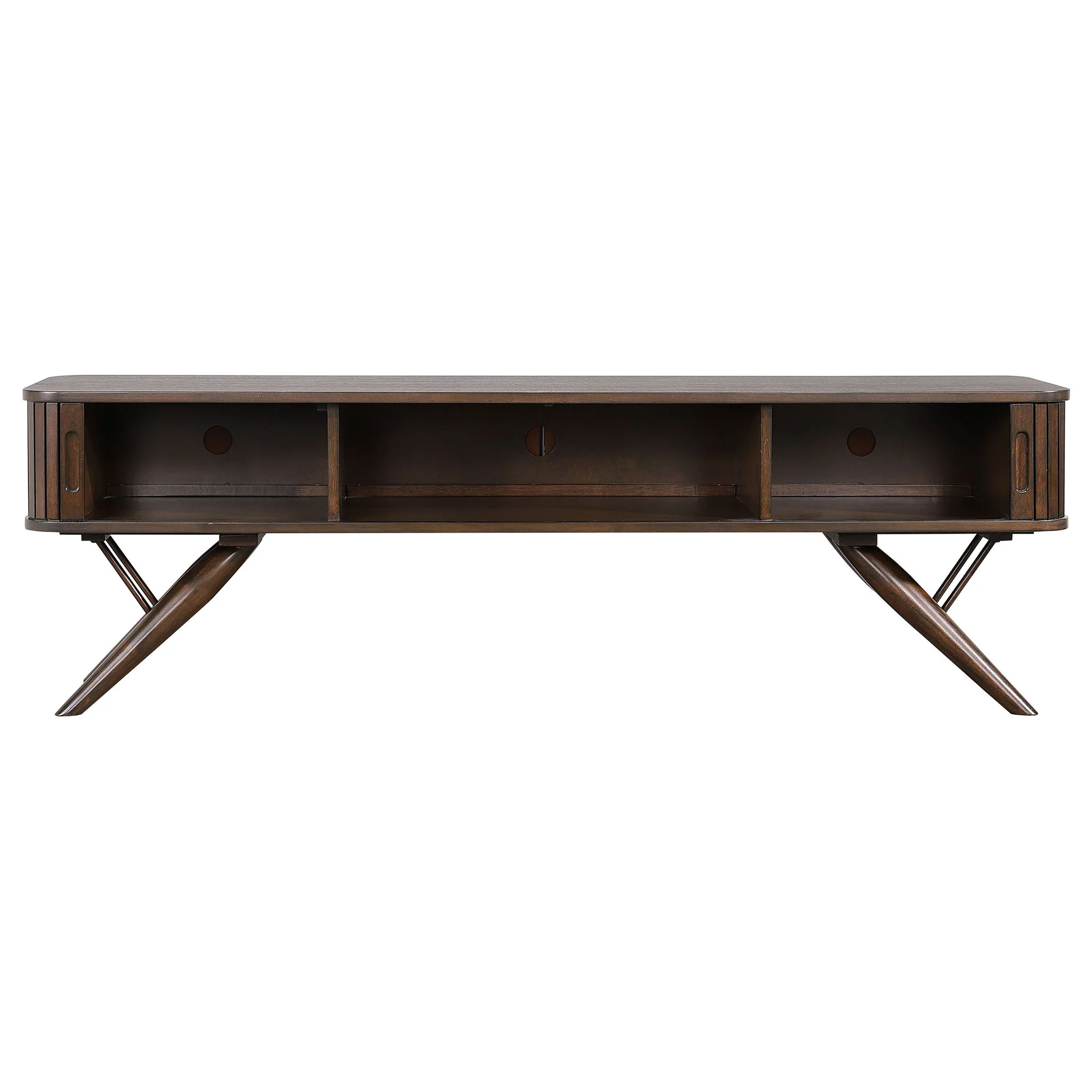 Stewart - TV Stand With Sliding Doors - Walnut - Image 4