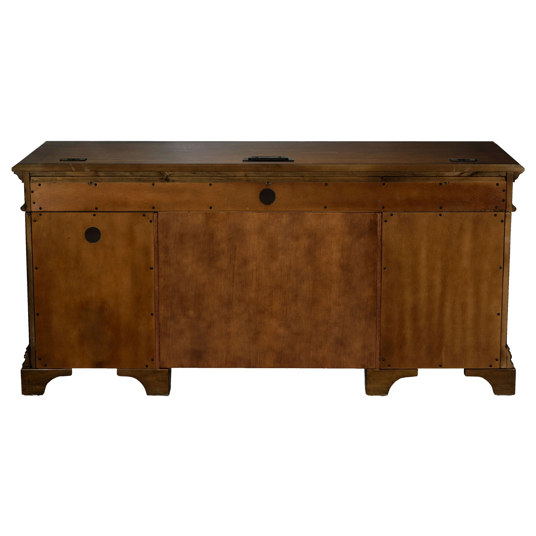 Stigham - 5 Drawer Credenza Office Desk - Oak - Image 8