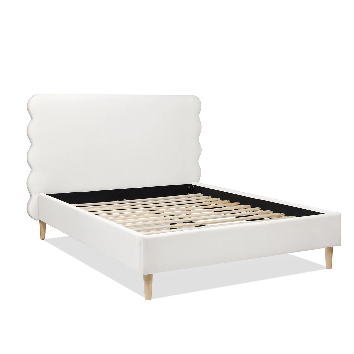 Stockholm - Modern Wavy Headboard Platform Bed - Image 9