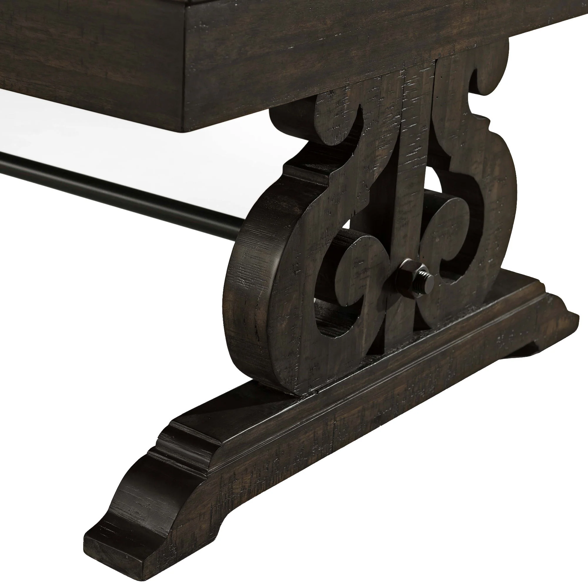 Stone - Chairside Table With PU Base - Dark Walnut - Image 4