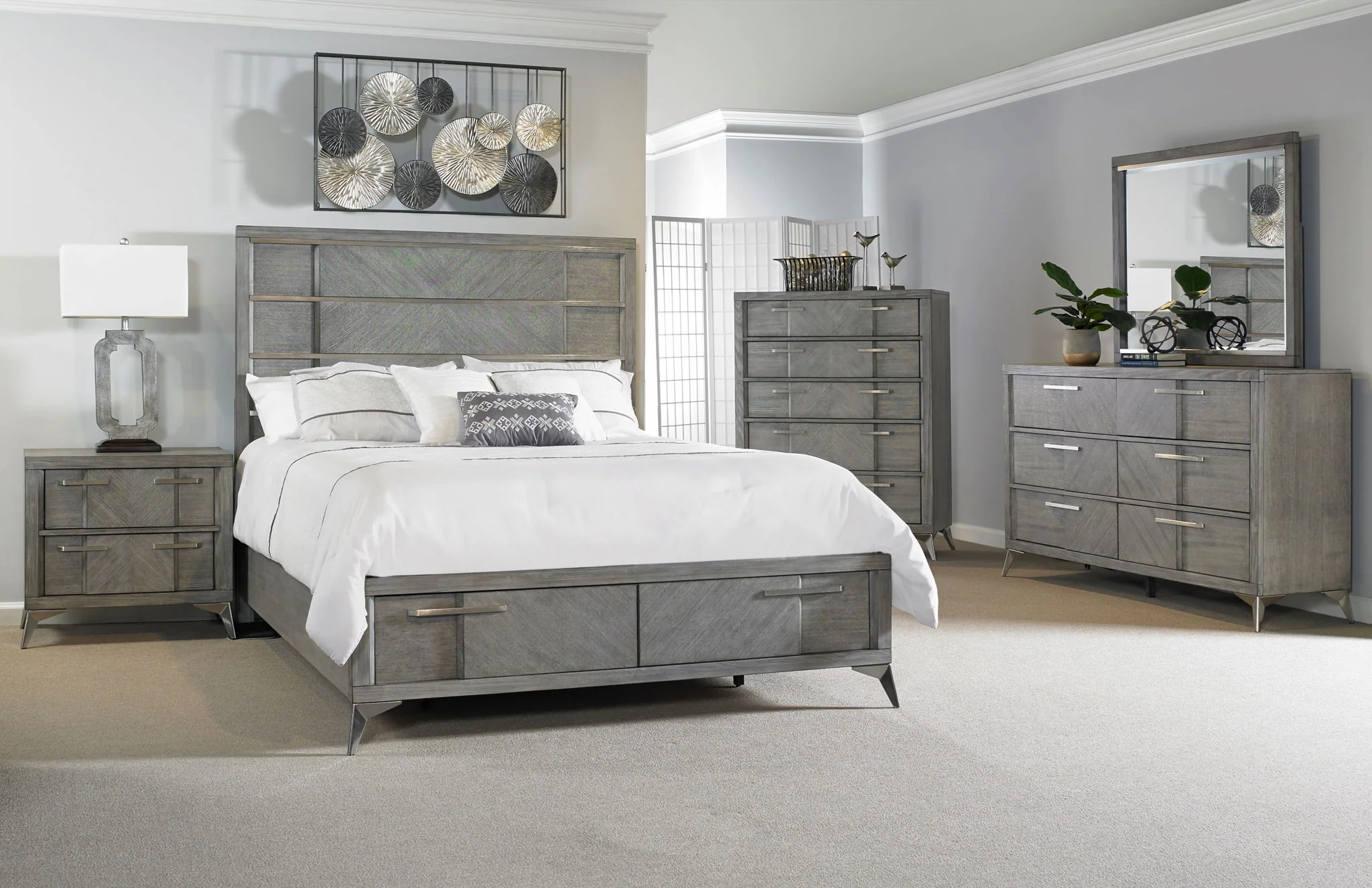 Storage Bed With Bookmatched Veneer - Image 4