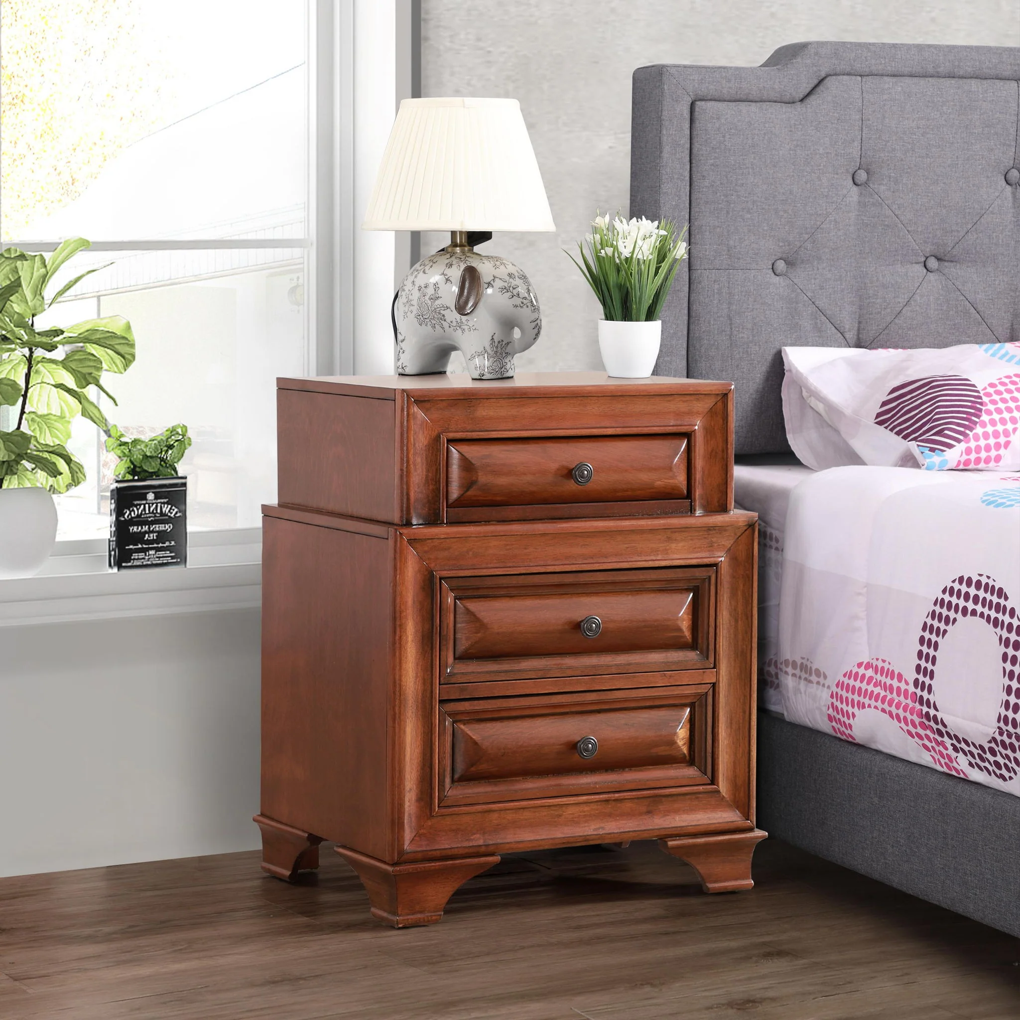 Storage Nightstand - Oak - Image 3