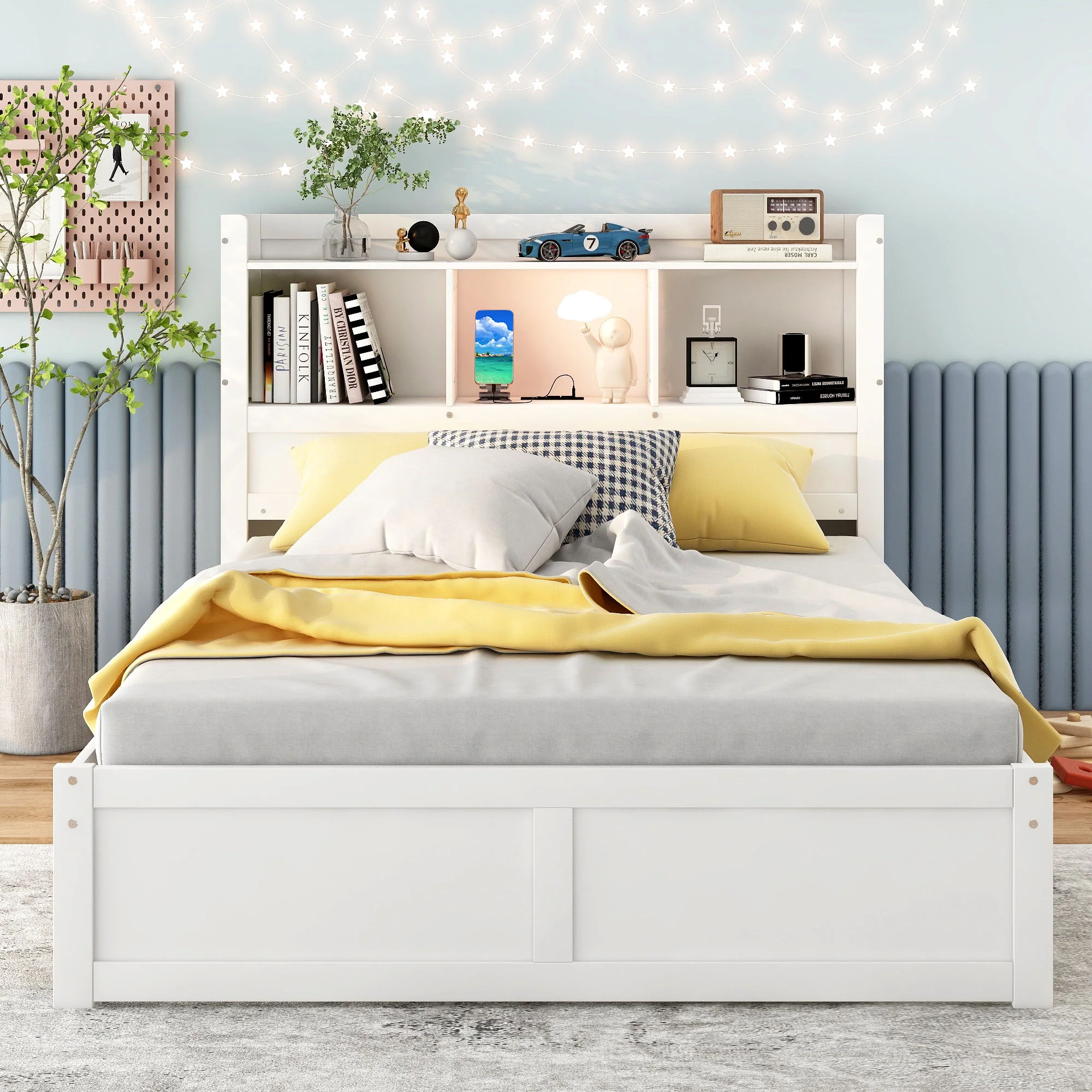 Storage Platform Bed With Pull Out Shelves, Trundle, And 2 Drawers - Image 6