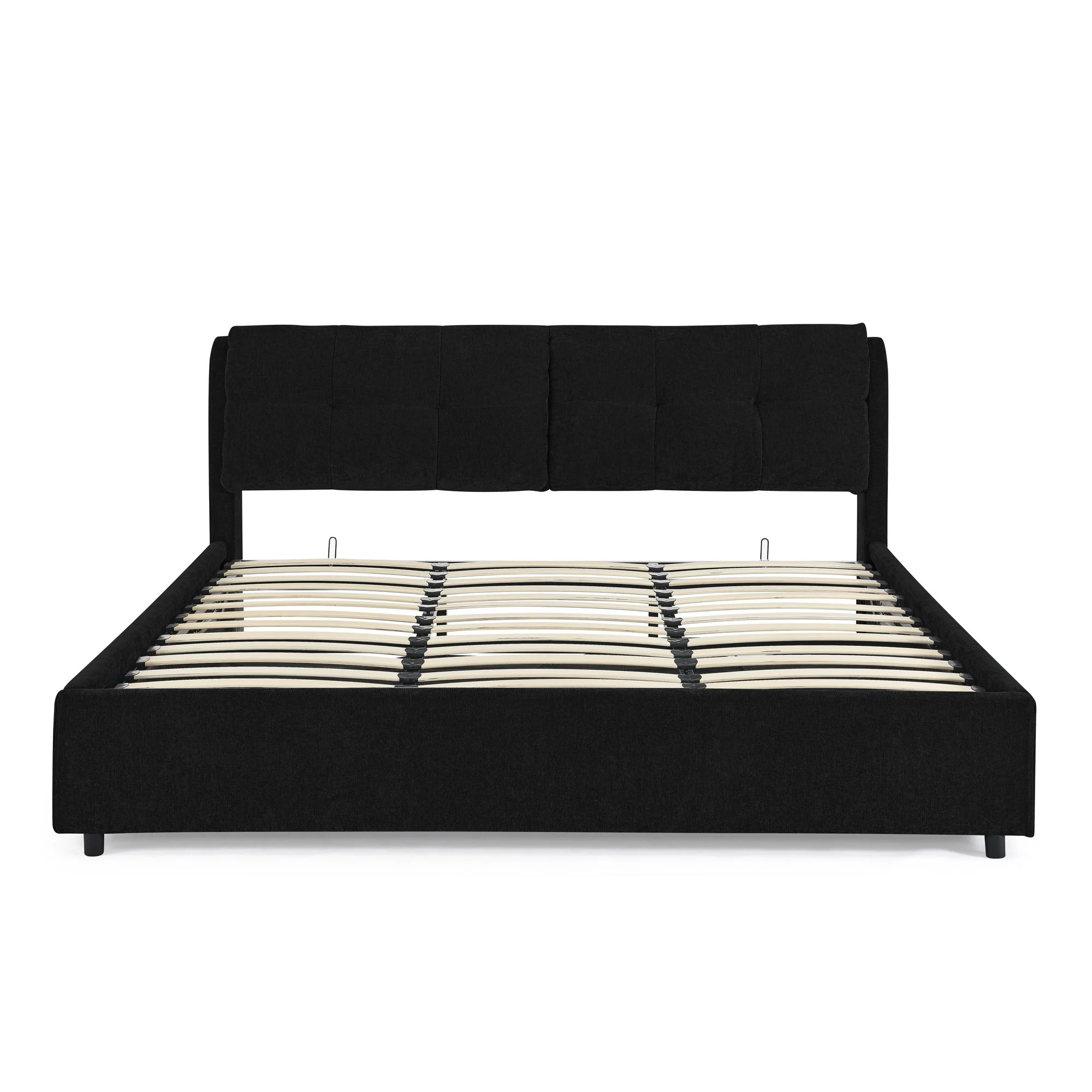 Storage Upholstered Hydraulic Platform Bed With Integrated Headboard - Image 6