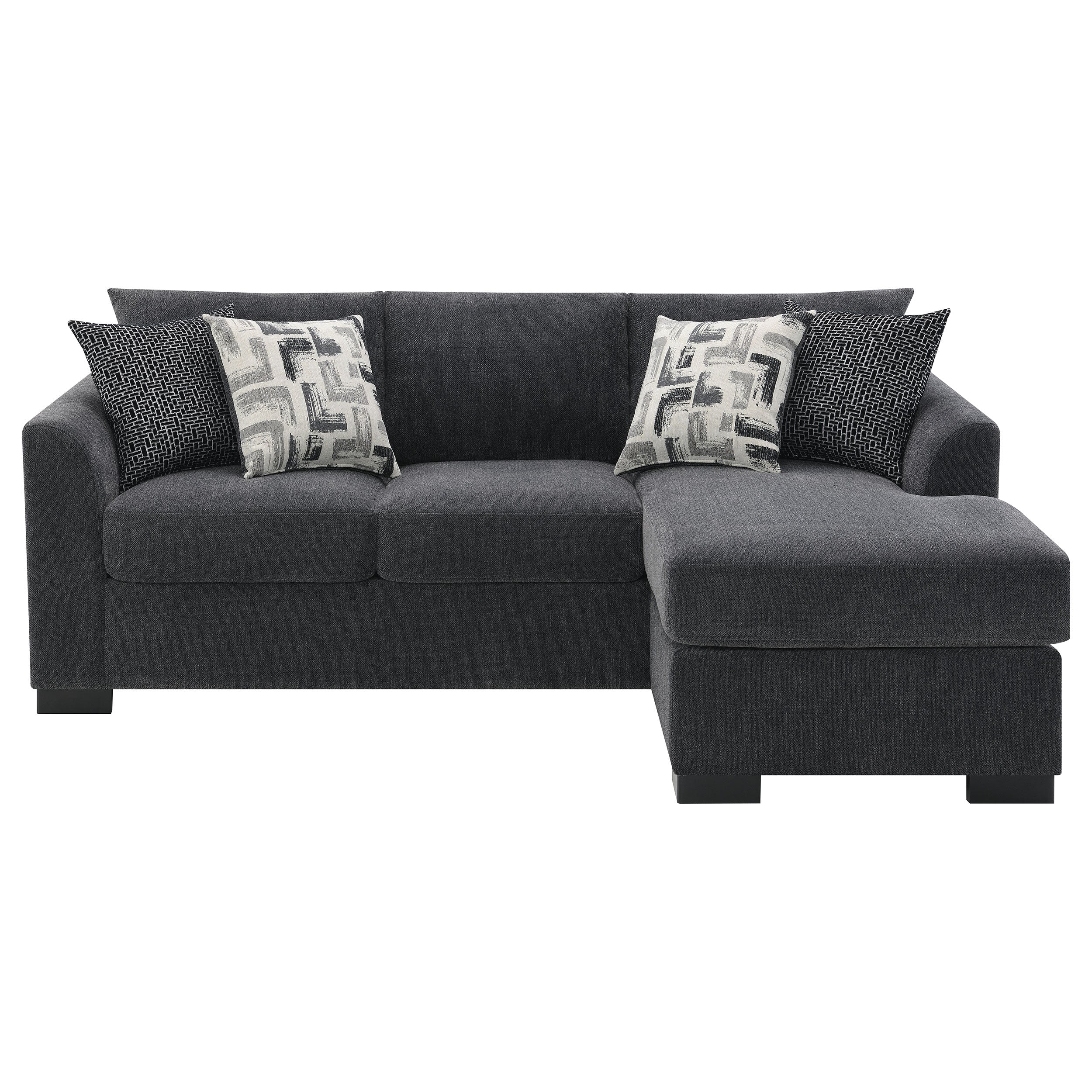 Storey Upholstered Sleeper Sectional Chaise - Dark Grey - Image 7
